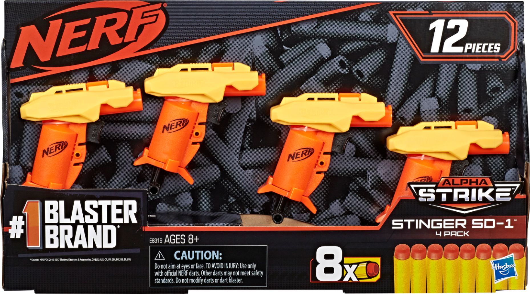 Mob Tips Drik Best Buy: Nerf Alpha Strike Stinger SD-1 Blaster (4-Pack) E8316