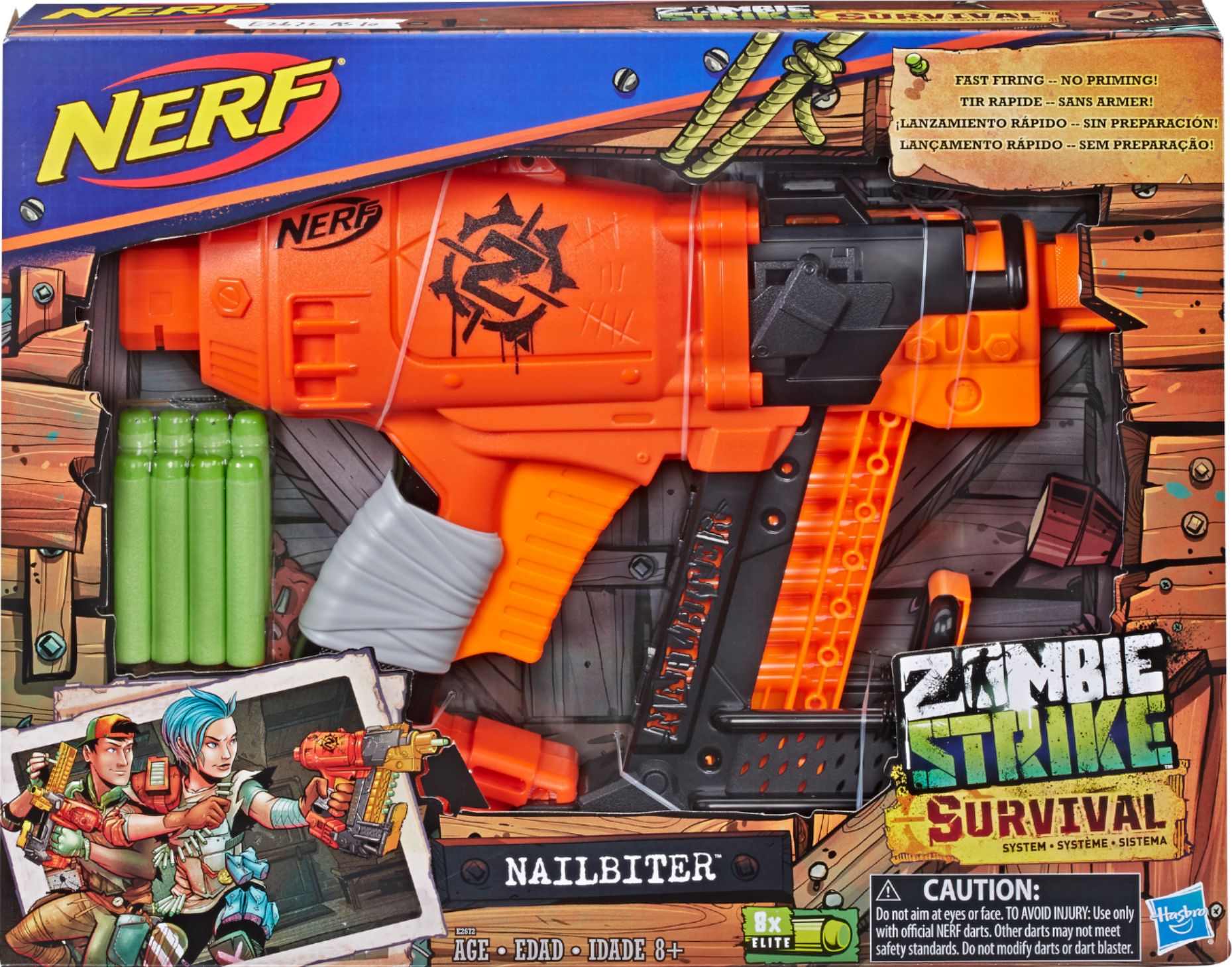 Nerf Gun Zombie Strike Survival System Scavenger Kids Toy with Darts New 