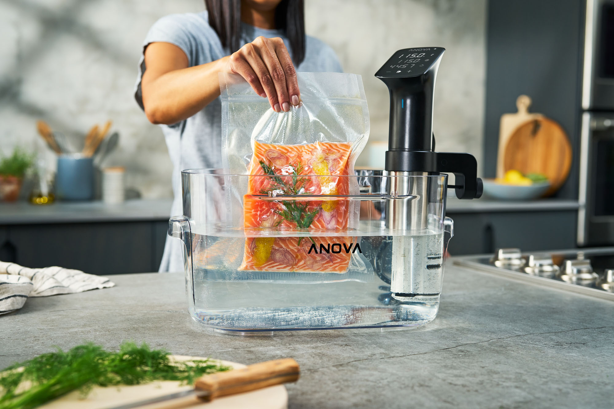ANOVA Precision Cooker Pro (WiFi) Black and Silver Sous Vide with Anova App  AN600-US00 - The Home Depot