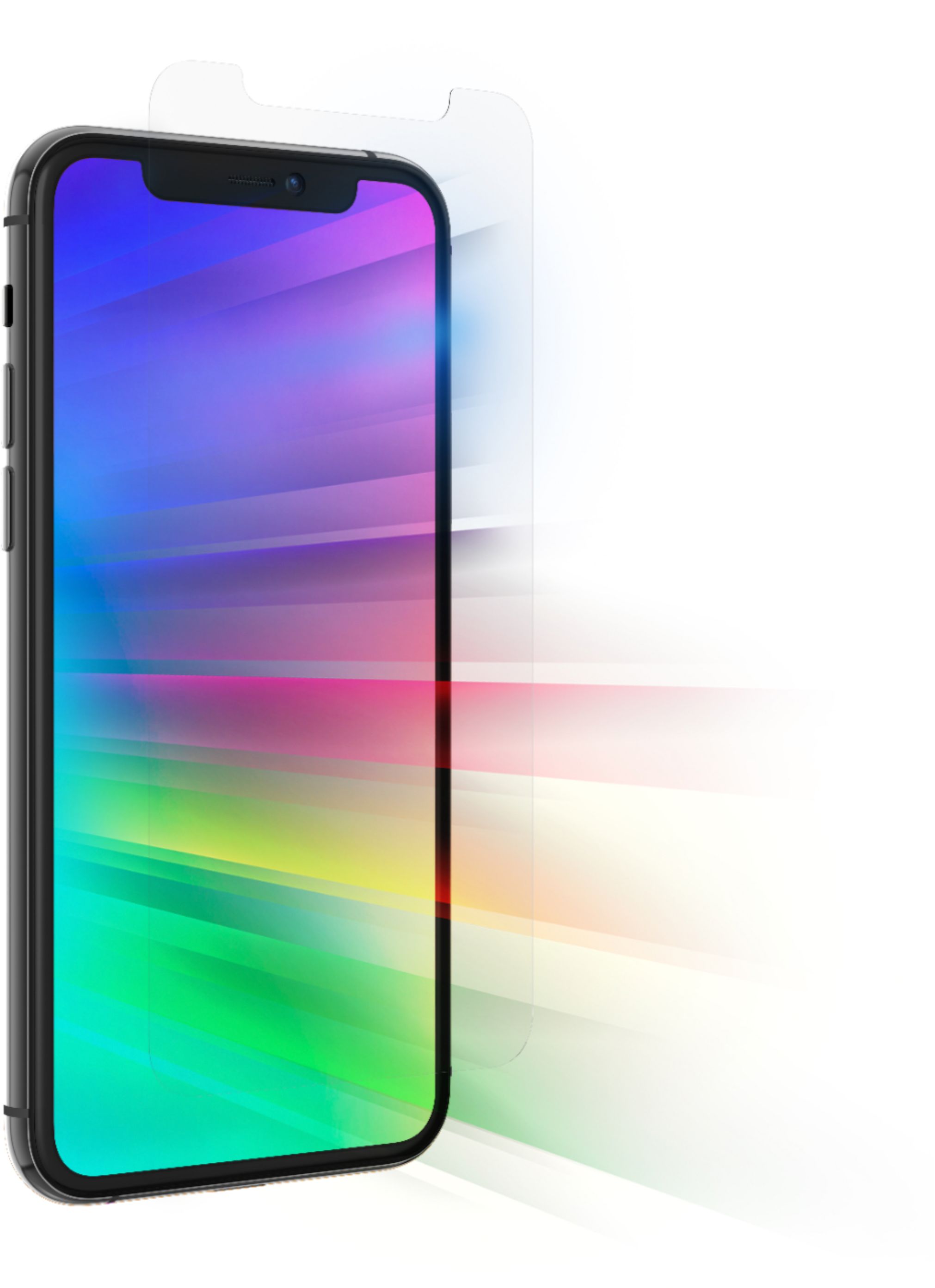 Angle View: ZAGG - InvisibleShield® Glass Elite VisionGuard+ Blue Light Filtering Screen Protector for Apple iPhone 11/XR