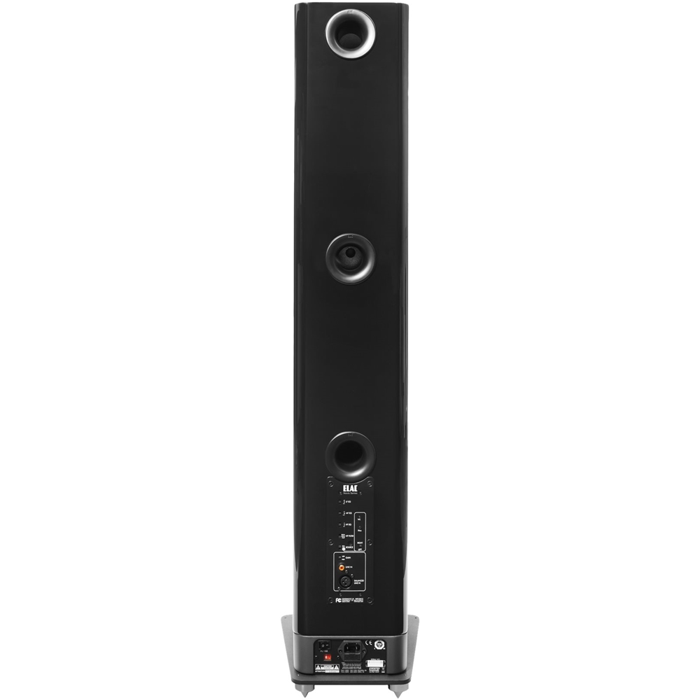 Back View: ELAC - Navis 5-1/4" Powered Wireless 3-Way Floor Speaker (Each) - Gloss Black