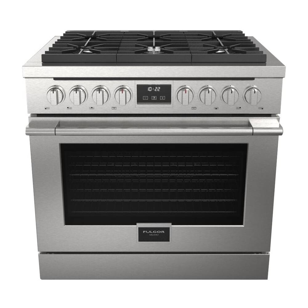 Fulgor Milano - 400 Series 5.7 Cu. Ft. Freestanding Gas Convection Range - Stainless steel - Front_Zoom
