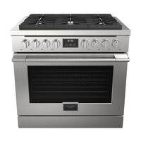Fulgor Milano - 400 Series 5.7 Cu. Ft. Freestanding Gas Convection Range - Stainless steel - Front_Zoom