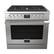 Front. Fulgor Milano - 400 Series 5.7 Cu. Ft. Freestanding Gas Convection Range.