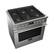 Alt View 11. Fulgor Milano - 400 Series 5.7 Cu. Ft. Freestanding Gas Convection Range.