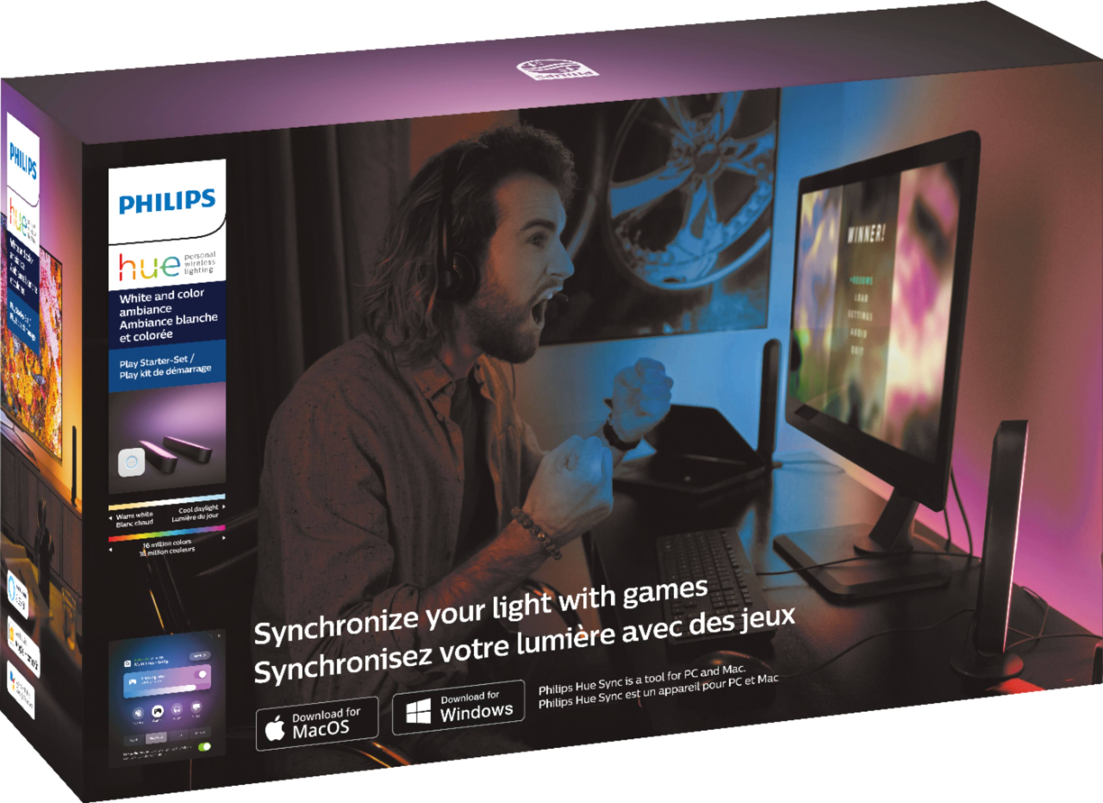 Front. Philips - Hue Play Starter Kit - Black.