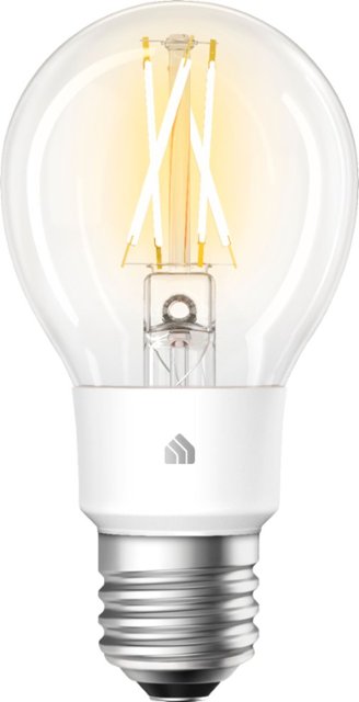 Front Zoom. TP-Link - Kasa Smart A19 Wi-Fi Smart LED Light Bulb - Transparent.