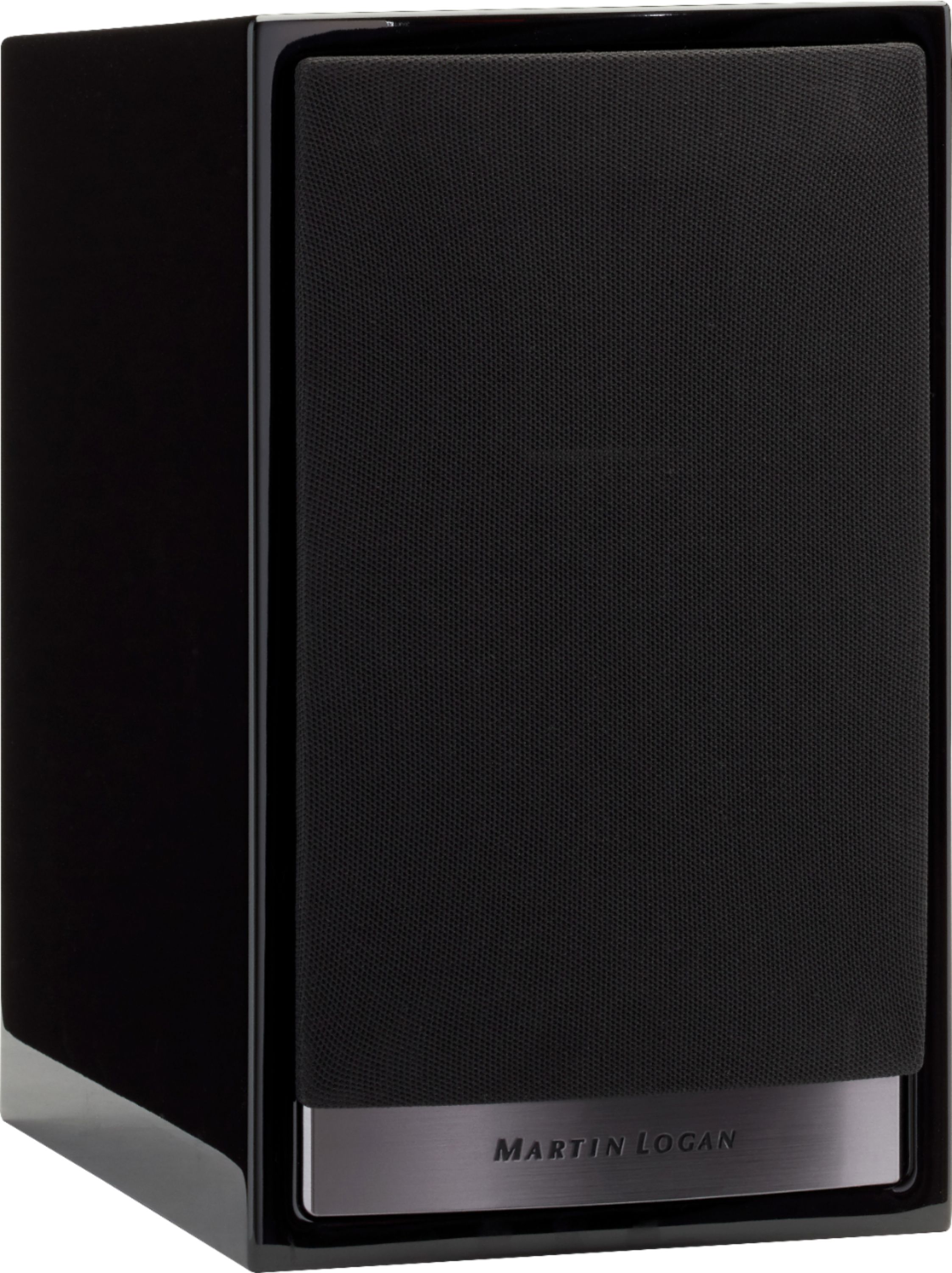 Angle View: MartinLogan - Motion 5-1/4" Passive 2-Way Bookshelf Speaker (Each) - Gloss Black