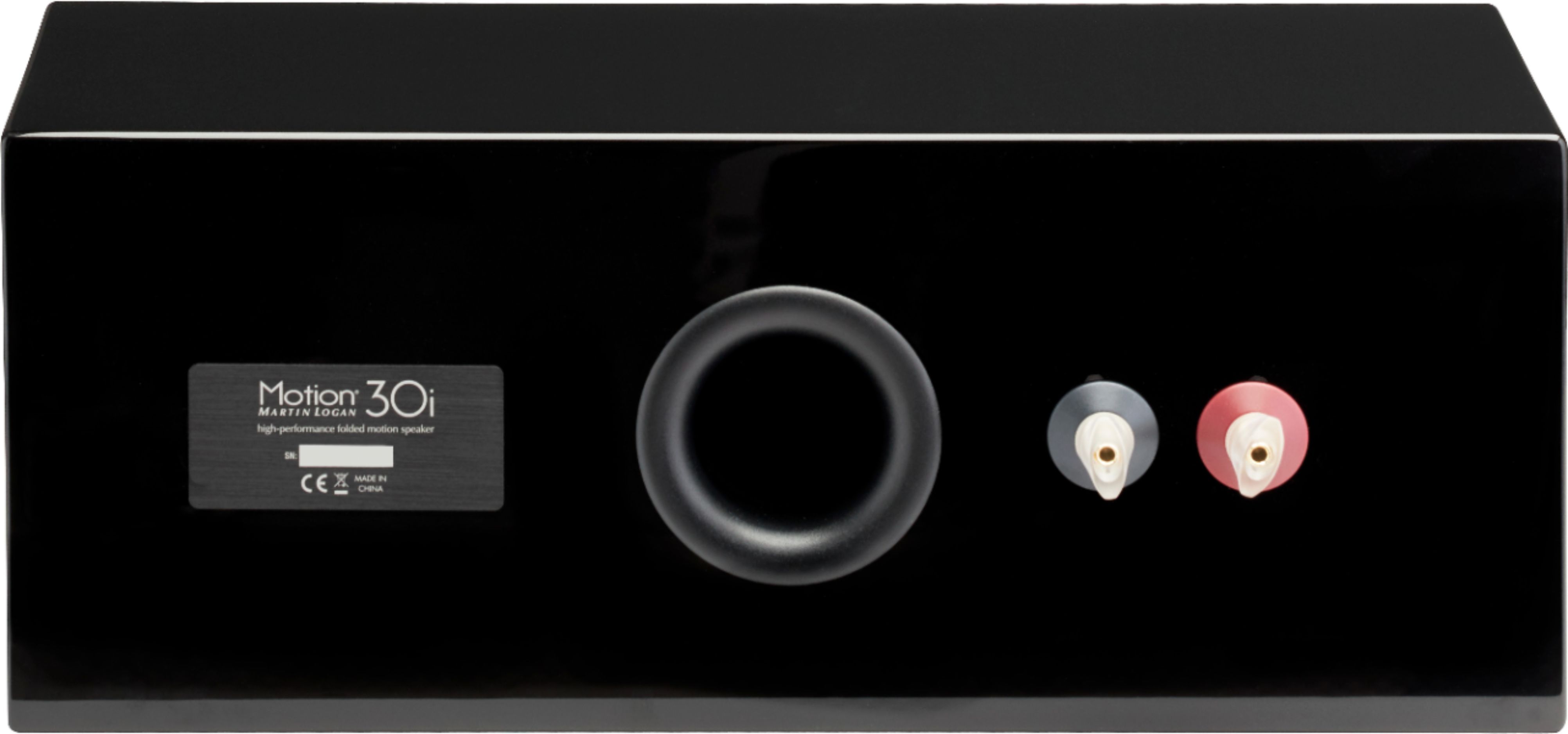 Back View: MartinLogan - Motion Dual 5-1/2" Passive 2.5-Way Center-Channel Speaker - Gloss Black