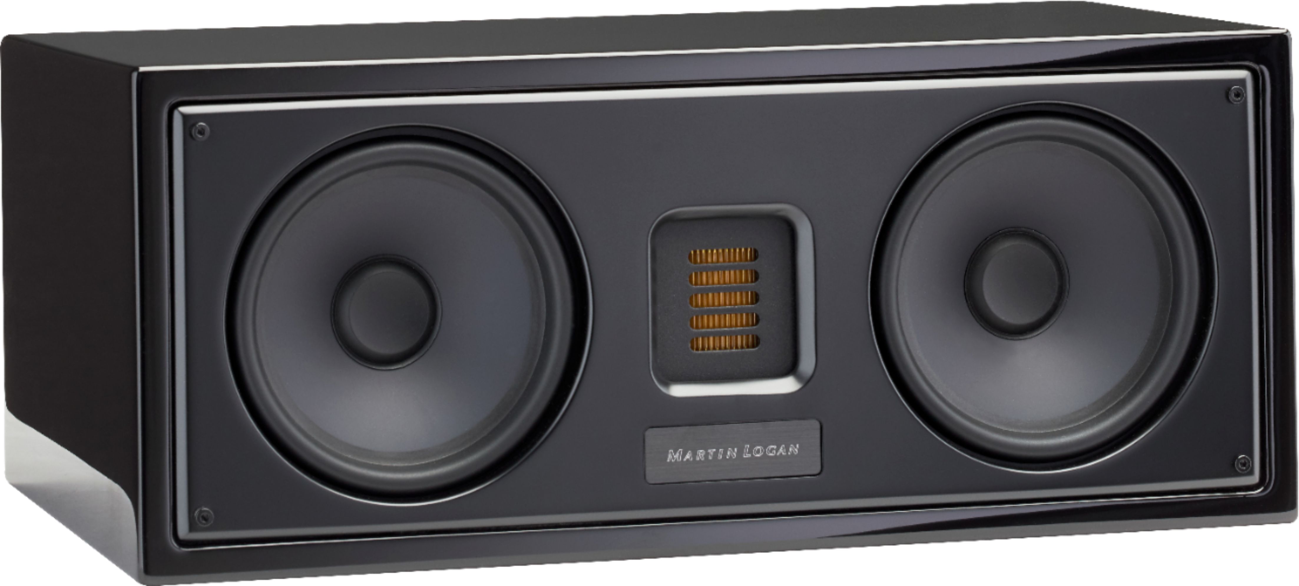 Angle View: MartinLogan - Motion Dual 5-1/2" Passive 2.5-Way Center-Channel Speaker - Gloss Black