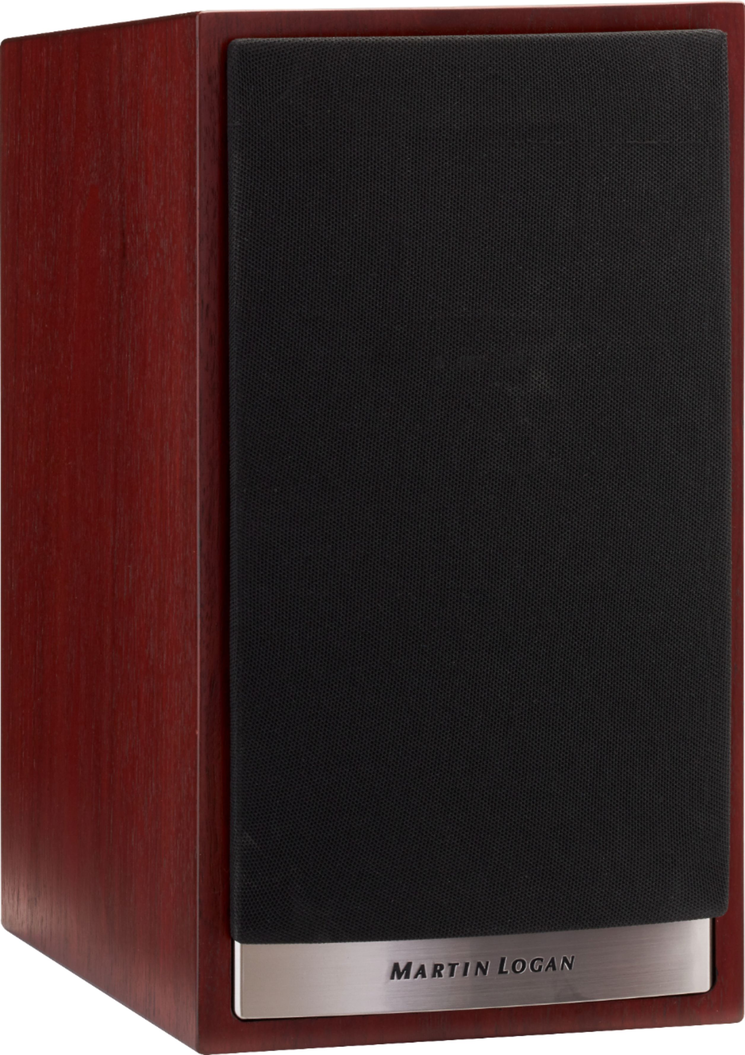 Angle View: MartinLogan - Motion 6-1/2" Passive 2-Way Bookshelf Speaker (Each) - Red Walnut