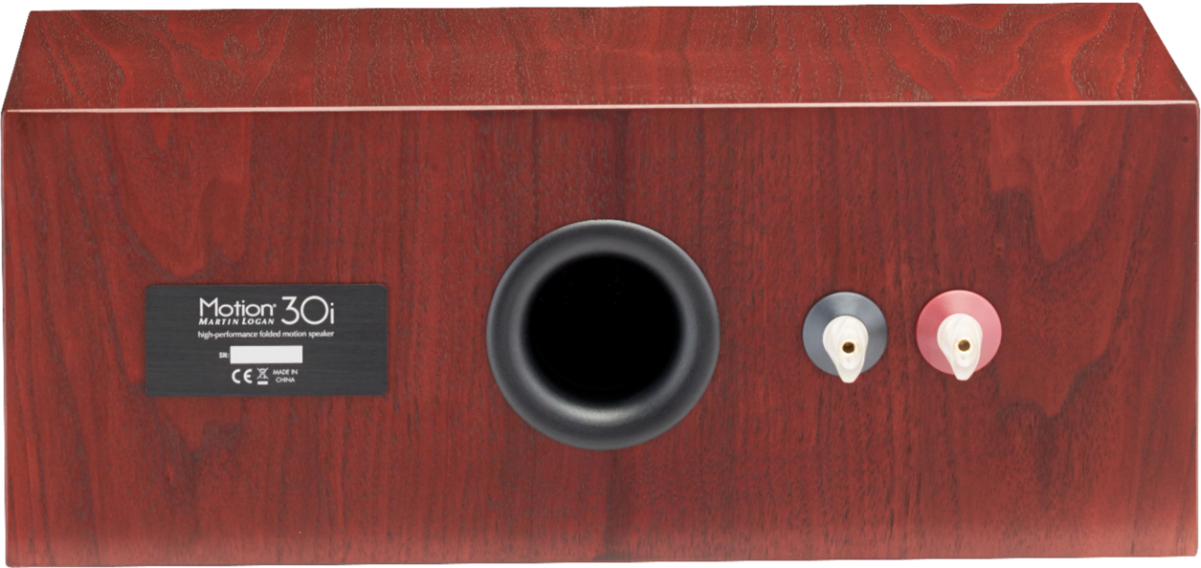 Back View: MartinLogan - Motion Dual 5-1/2" Passive 2.5-Way Center-Channel Speaker - Red Walnut