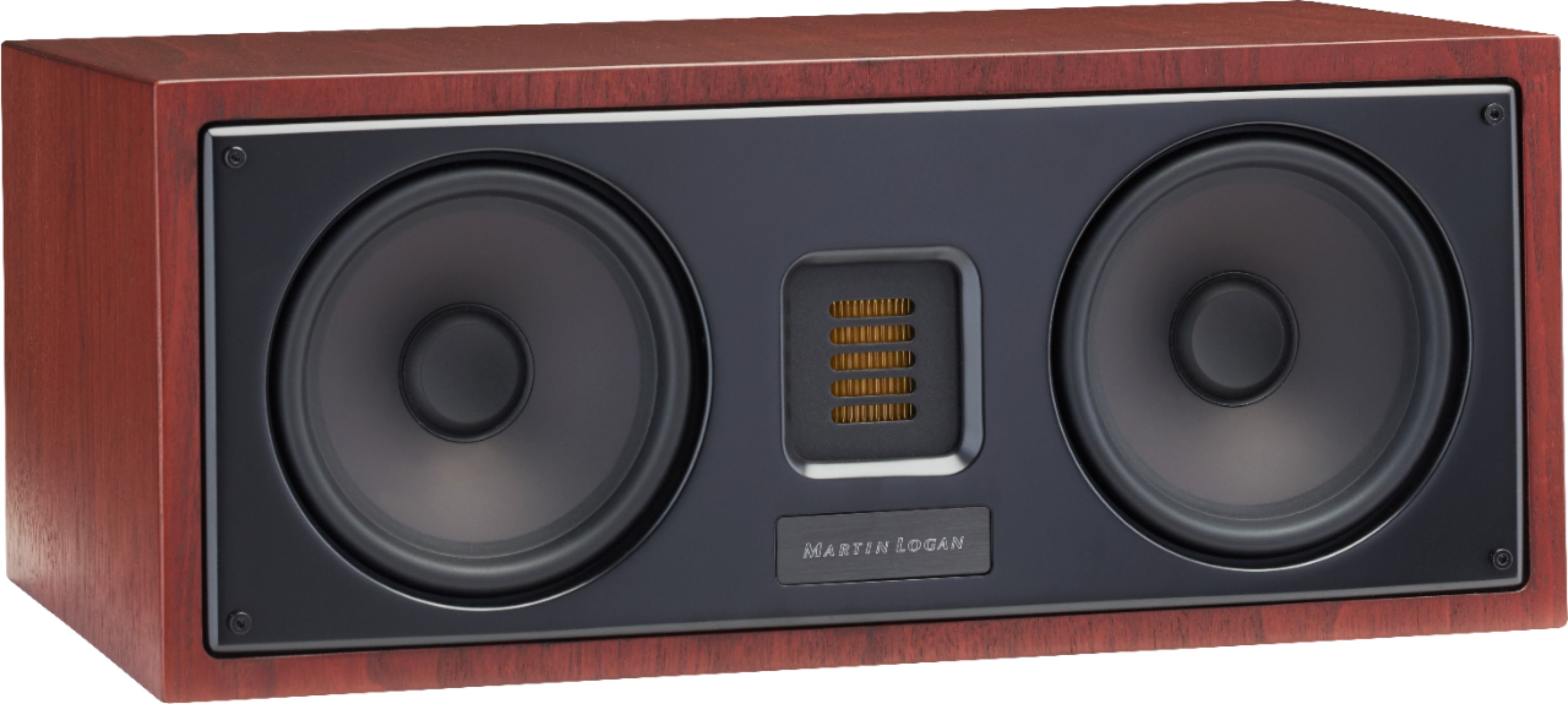 Angle View: MartinLogan - Motion Dual 5-1/2" Passive 2.5-Way Center-Channel Speaker - Red Walnut