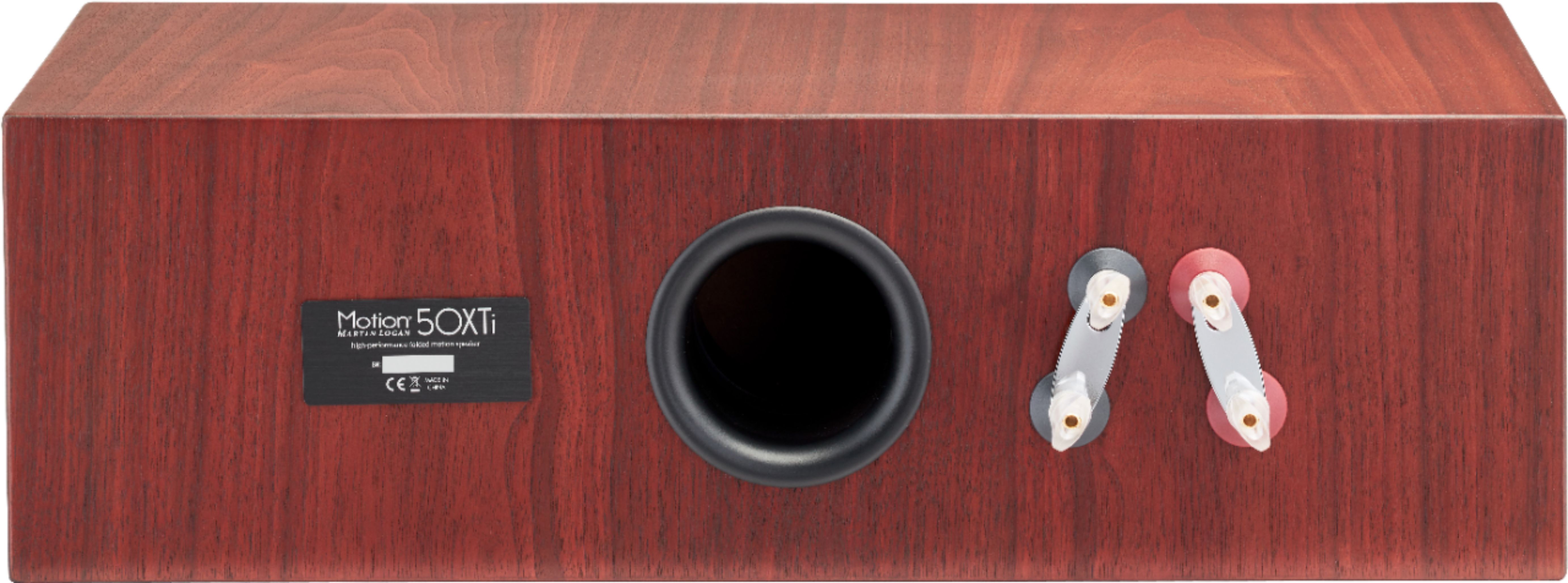 Back View: MartinLogan - Motion Dual 6-1/2" Passive 2.5-Way Center-Channel Speaker - Red Walnut