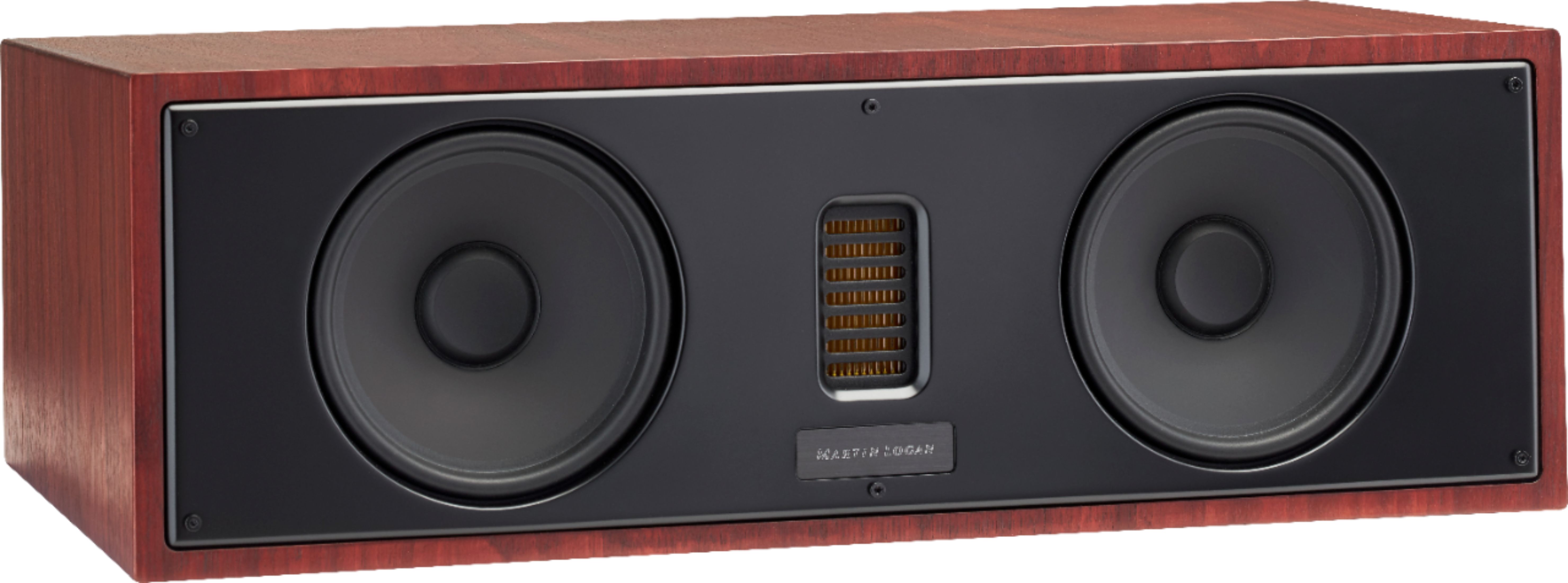 Angle View: MartinLogan - Motion Dual 6-1/2" Passive 2.5-Way Center-Channel Speaker - Red Walnut