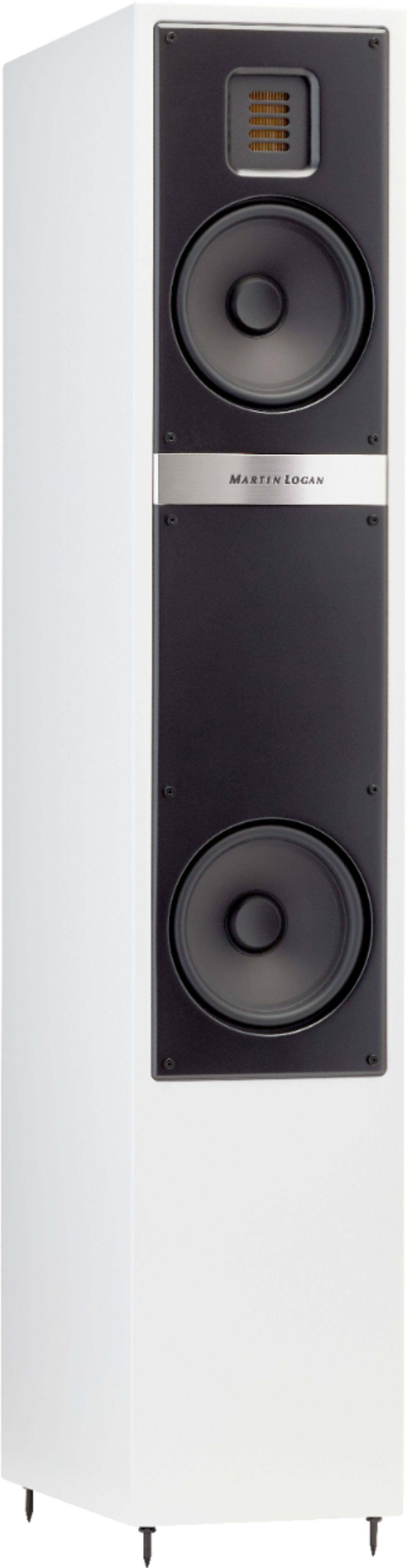 Angle. MartinLogan - Motion Dual 5-1/2" Passive 2.5-Way Floor Speaker (Each) - Matte White.