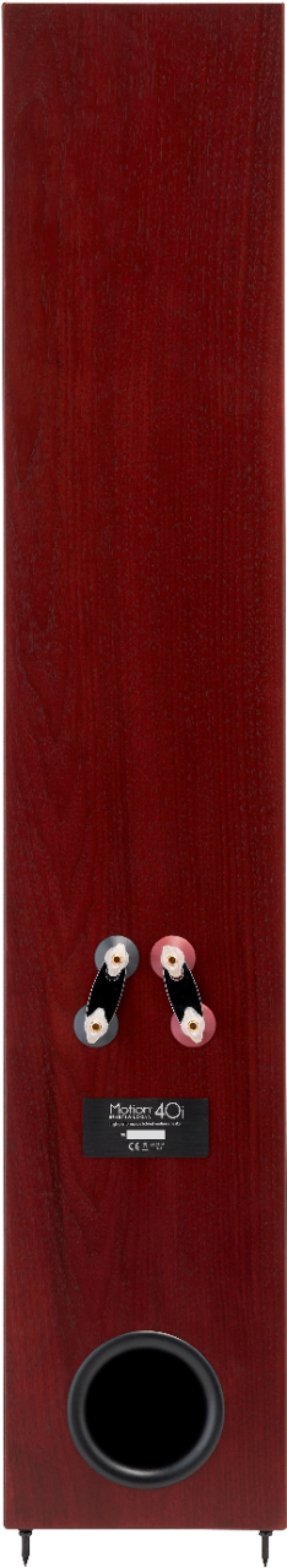 Back View: MartinLogan - Motion Dual 6-1/2" Passive 2.5-Way Floor Speaker (Each) - Red Walnut