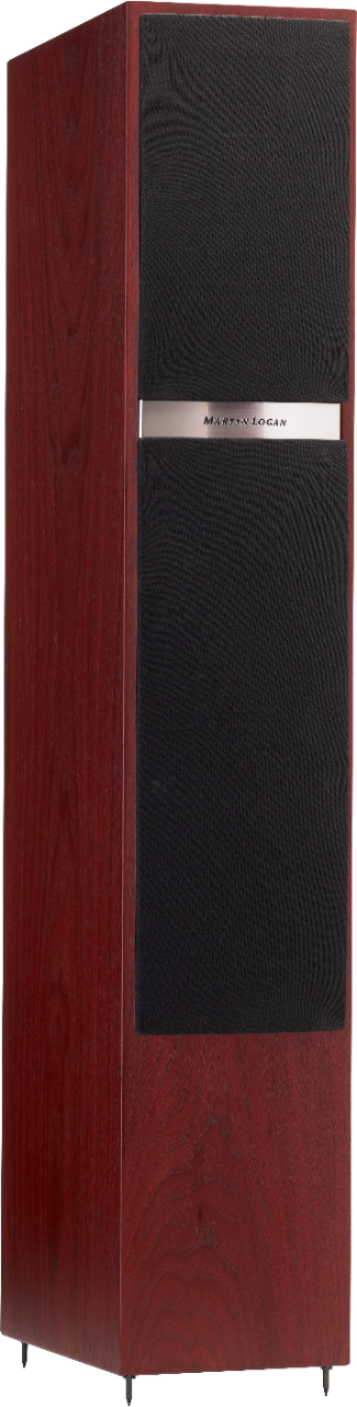 Angle View: MartinLogan - Motion Dual 6-1/2" Passive 2.5-Way Floor Speaker (Each) - Red Walnut