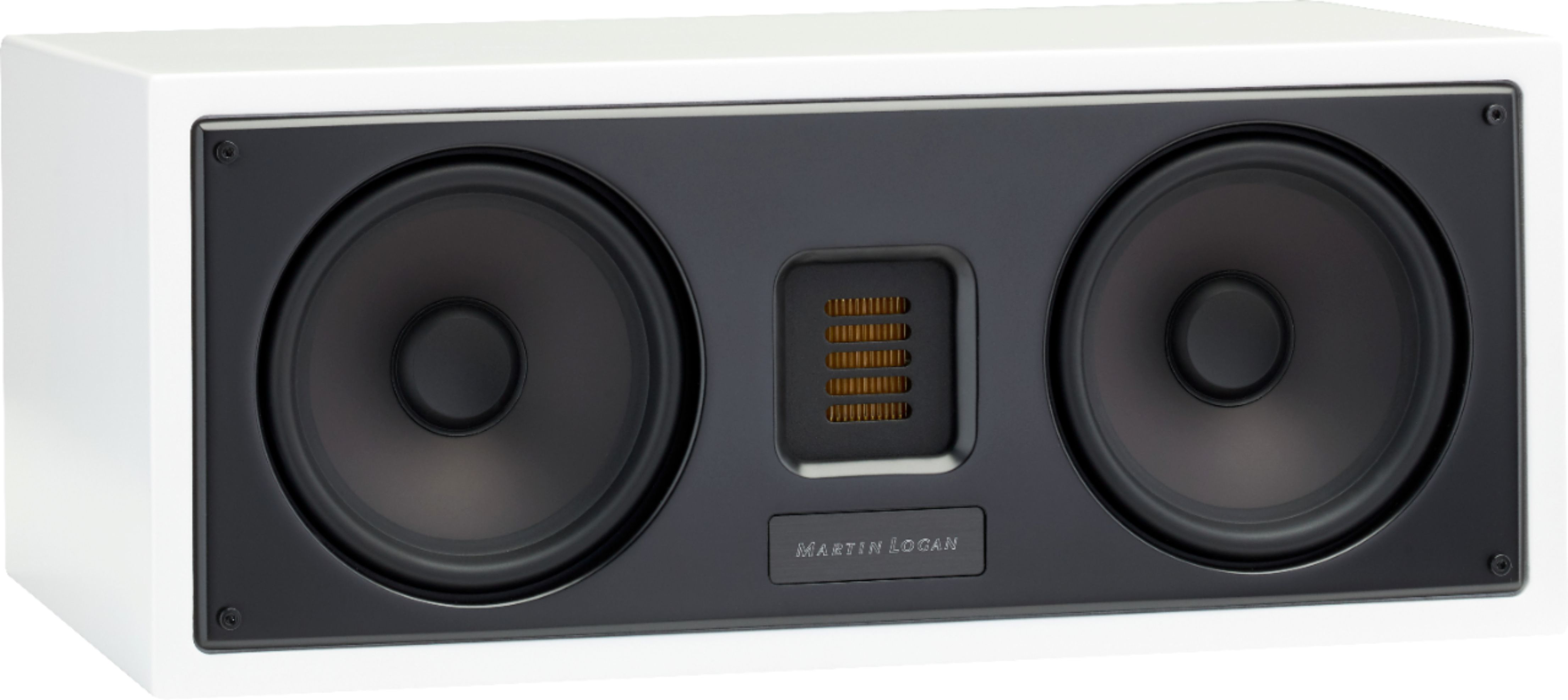 Angle View: MartinLogan - Motion Dual 5-1/2" Passive 2.5-way Center-Channel Speaker - Matte White