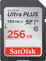 SanDisk - Ultra Plus 256GB SDXC UHS-I Memory Card - Front_Zoom