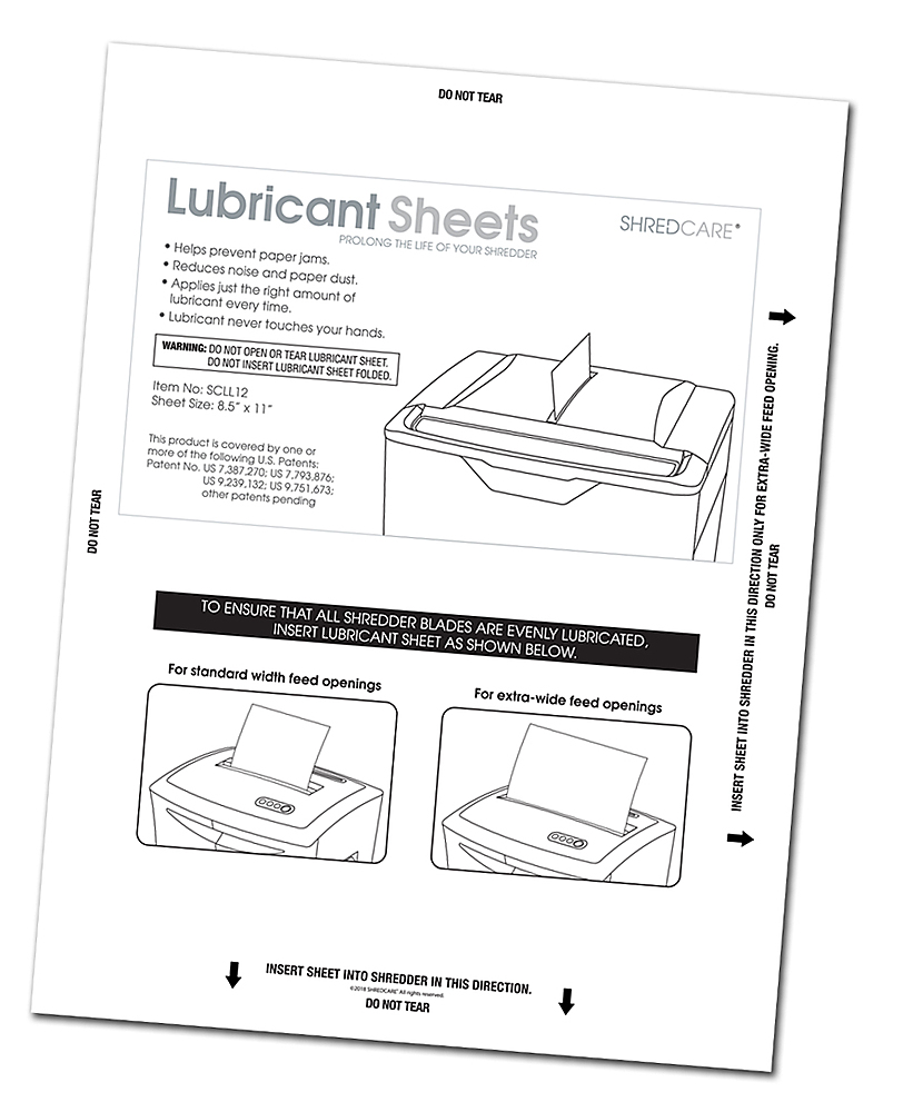 Angle View: ShredCare - Shredder Lubricant Large-Size Sheets (12-Pack)
