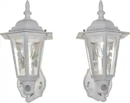 MAXSA Innovations - Motion-Activated LED Wall Sconce (2-Pack) - White