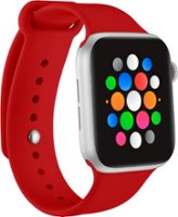 Modal™ - Silicone Band for Apple Watch 42mm, 44mm and Apple Watch Series 7 45mm - Candy Apple Red - Angle_Zoom