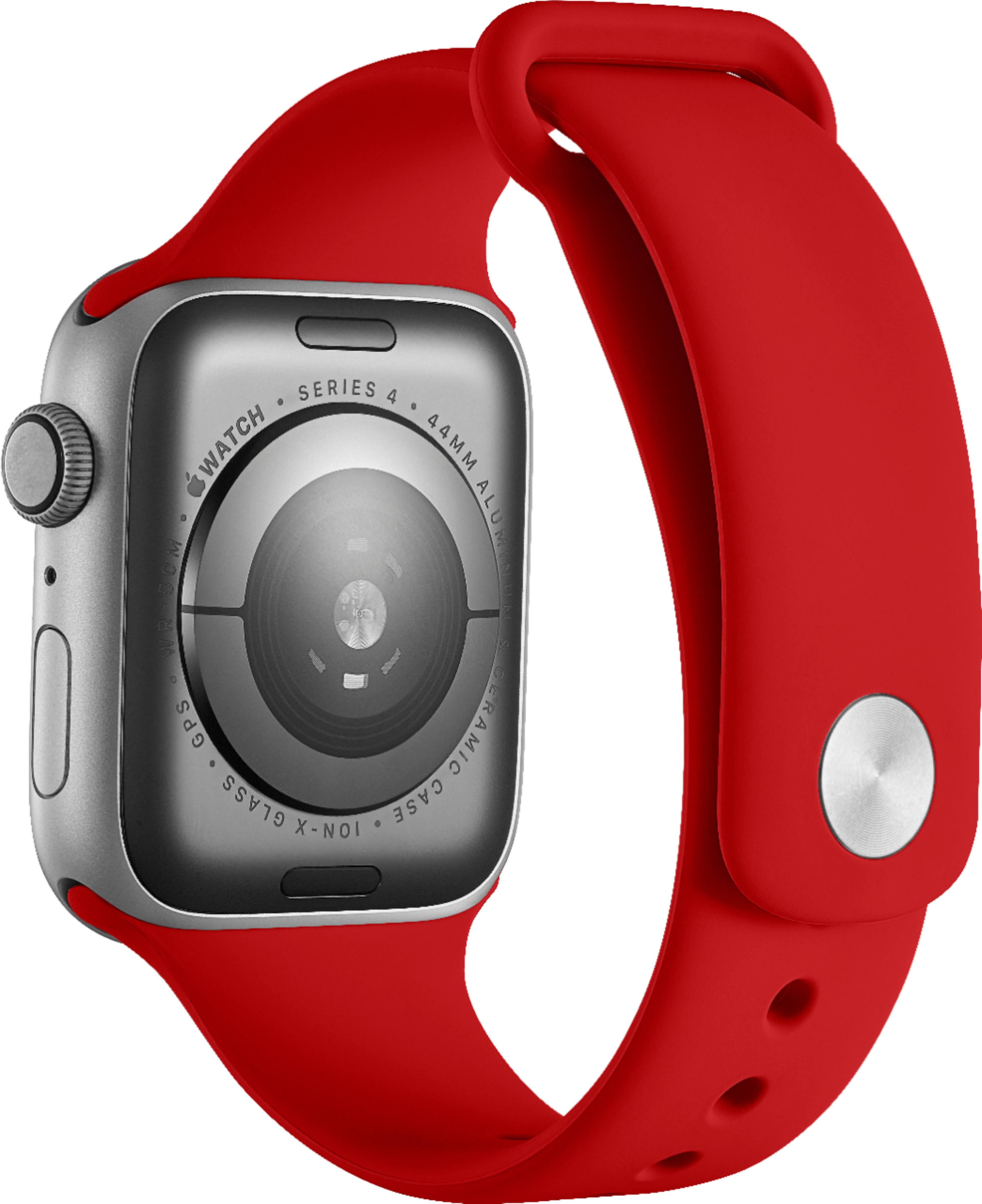 Alt View 12. Modal™ - Silicone Band for Apple Watch 42, 44, 45mm (Series 1-8) and Apple Watch Ultra 49mm - Candy Apple Red.