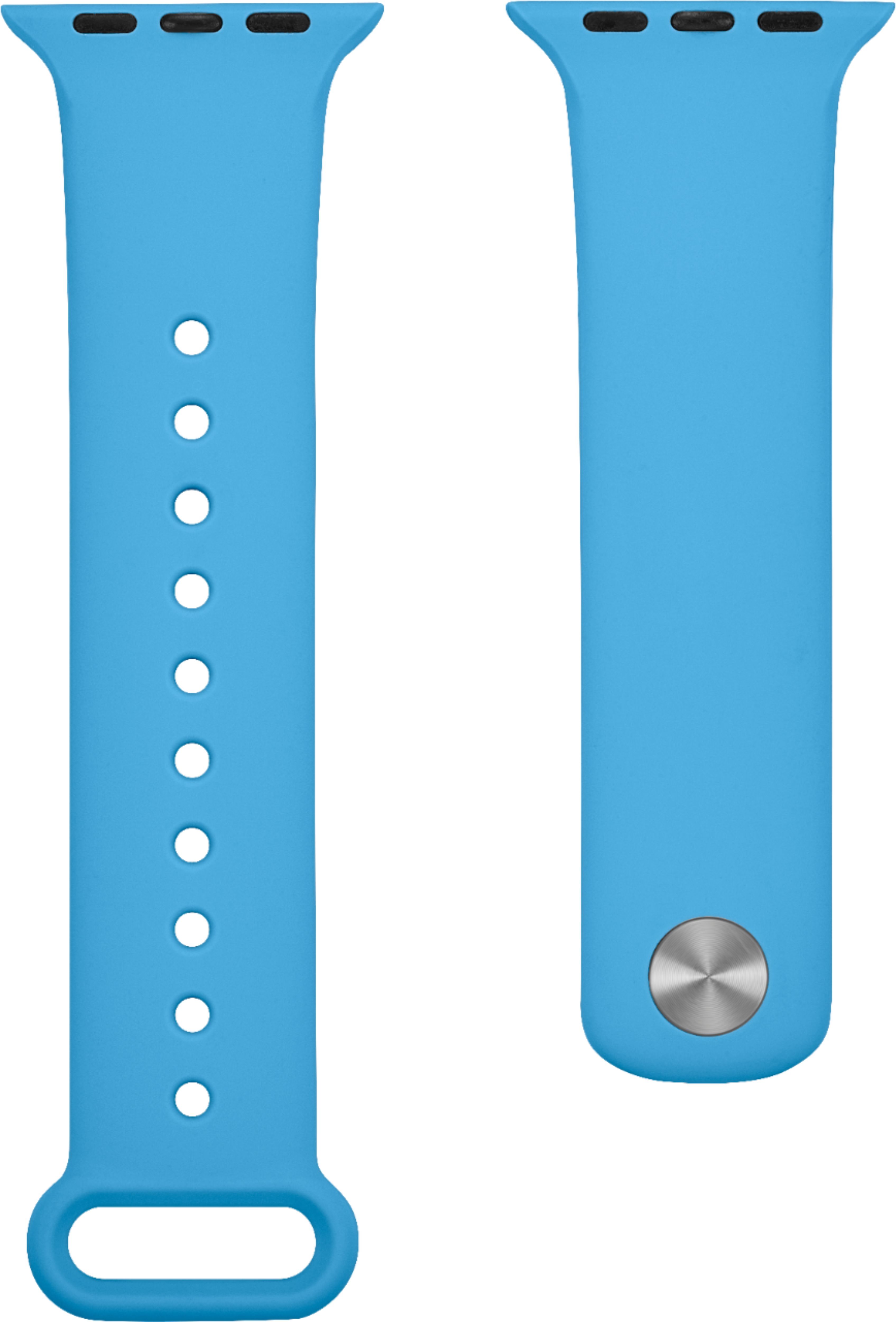 Left View: Modal™ - Silicone Band for Apple Watch 38mm, 40mm, 41mm and Apple Watch Series 8 41mm - Bright Blue