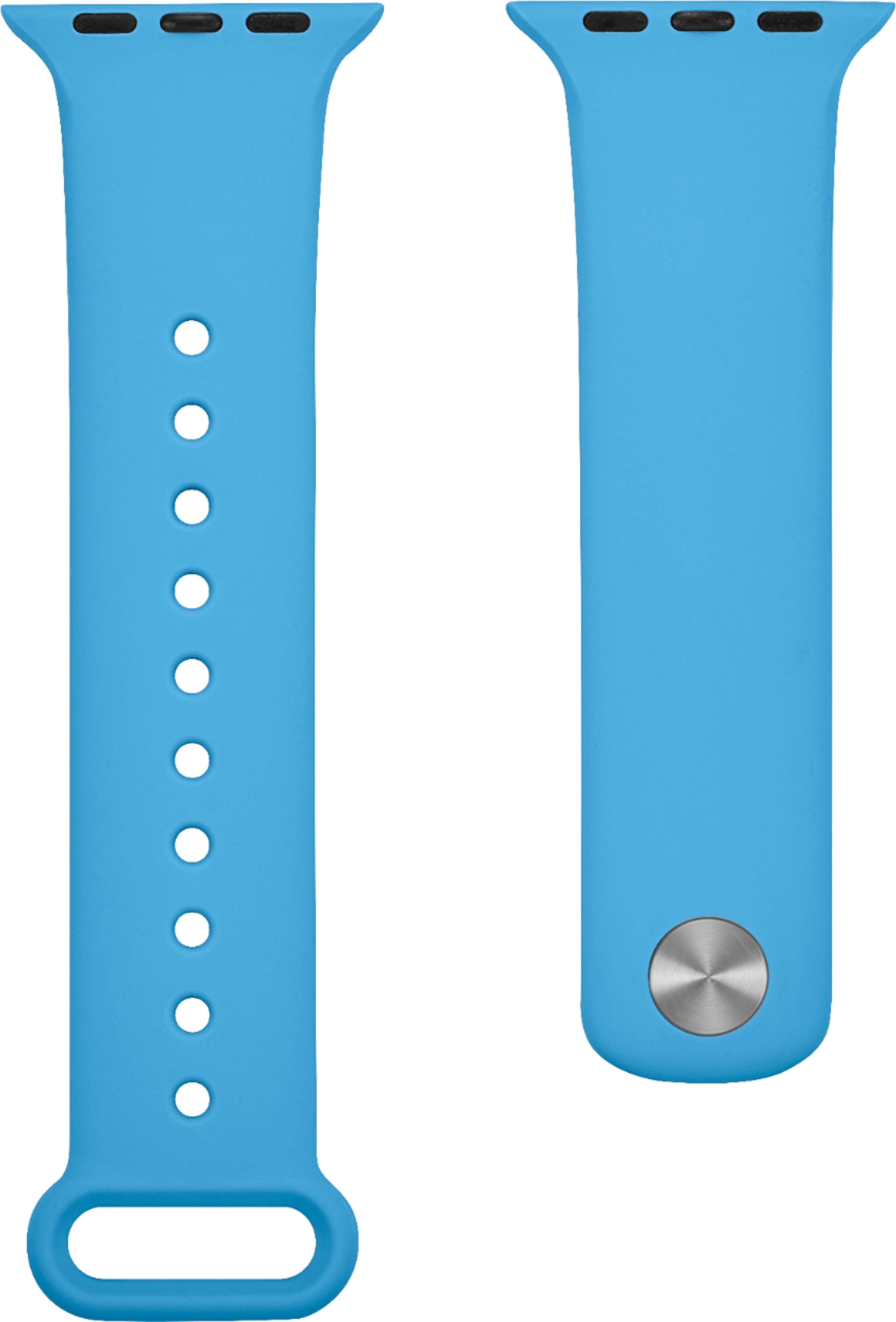 Women's Apple Watch Band Soft Silicone Strap Glistening Blue Glitter  38mm 40mm