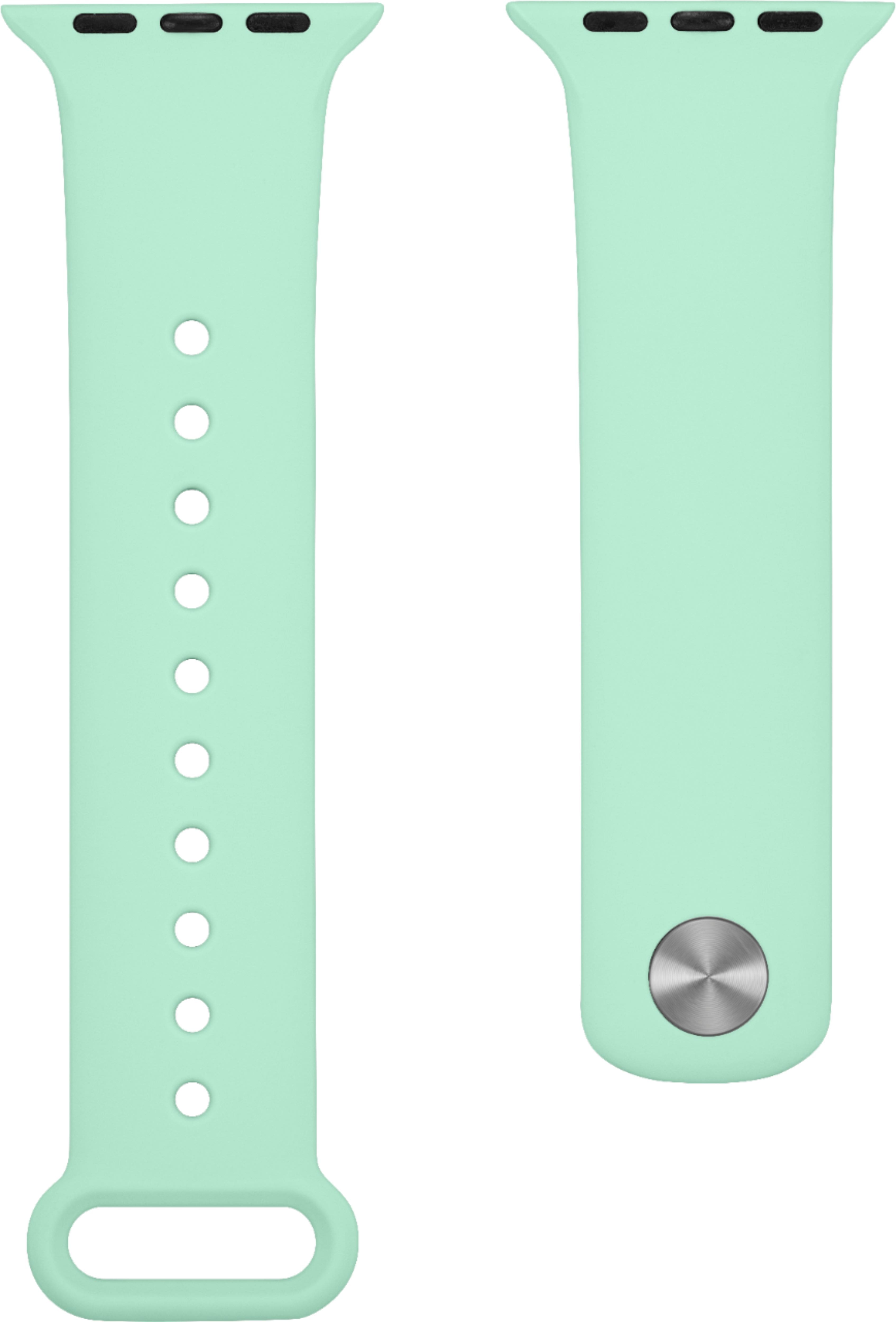 Left. Modal™ - Silicone Band for Apple Watch 38mm, 40mm, 41mm and Apple Watch Series 8 41mm - Mint Green.