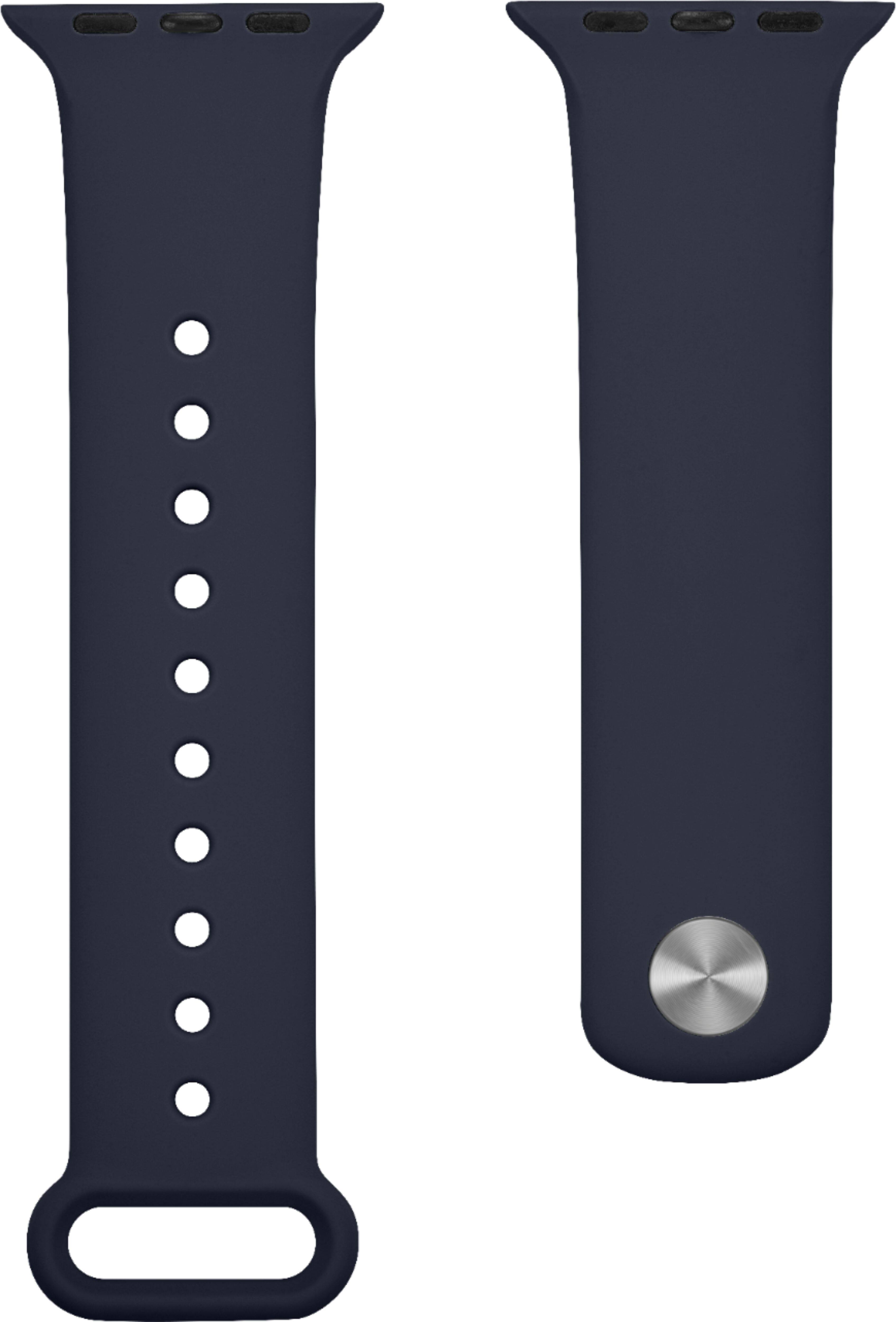 Left View: Modal™ - Silicone Band for Apple Watch 38mm, 40mm, 41mm and Apple Watch Series 8 41mm - Midnight Navy