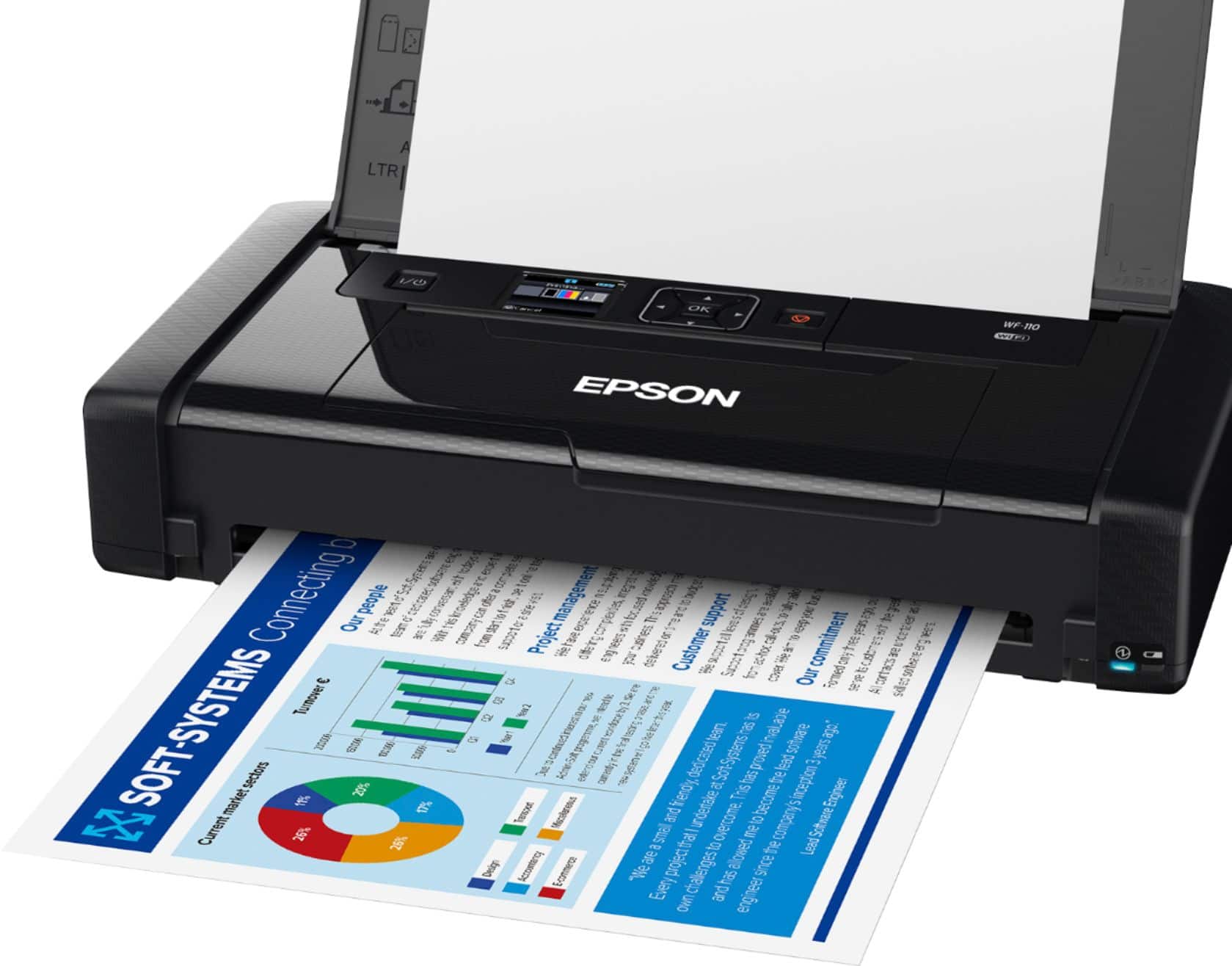 Alt View 13. Epson - WorkForce WF-110 Wireless Inkjet Printer - Black.