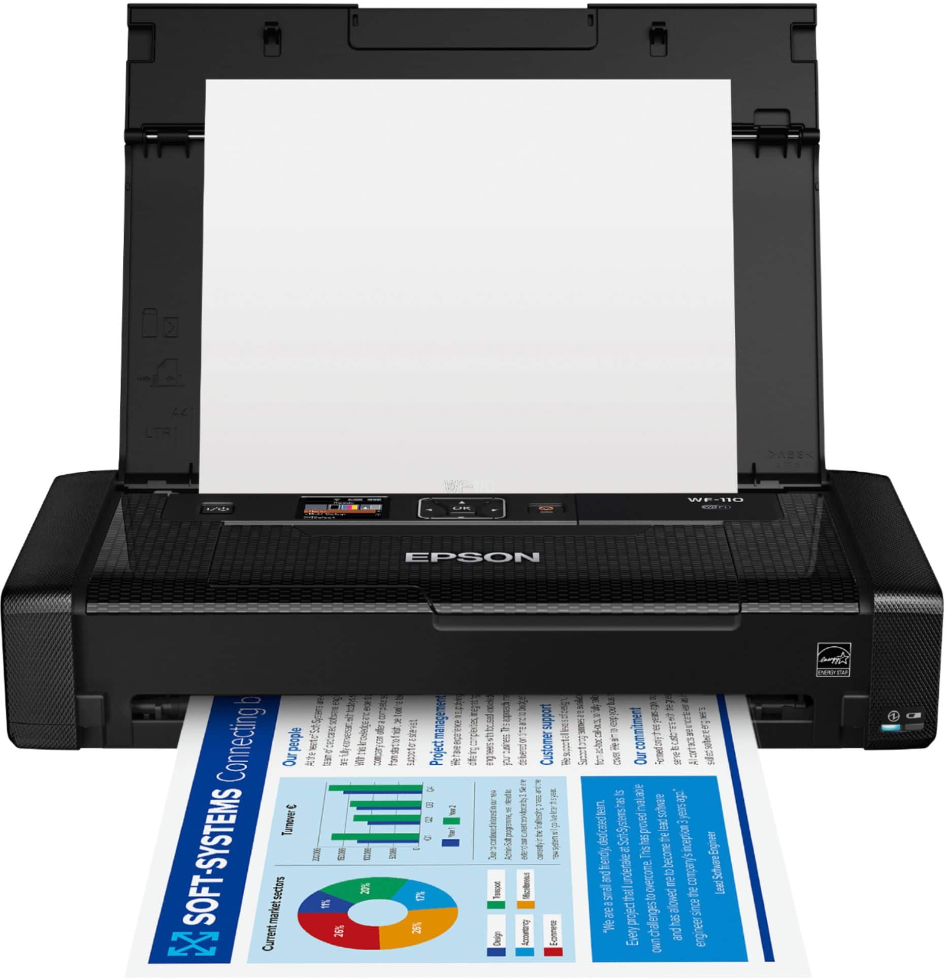 Alt View 26. Epson - WorkForce WF-110 Wireless Inkjet Printer - Black.