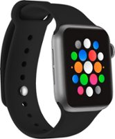 Modal™ - Silicone Band for Apple Watch 38mm, 40mm, 41mm and Apple Watch Series 8 41mm - Black - Angle_Zoom