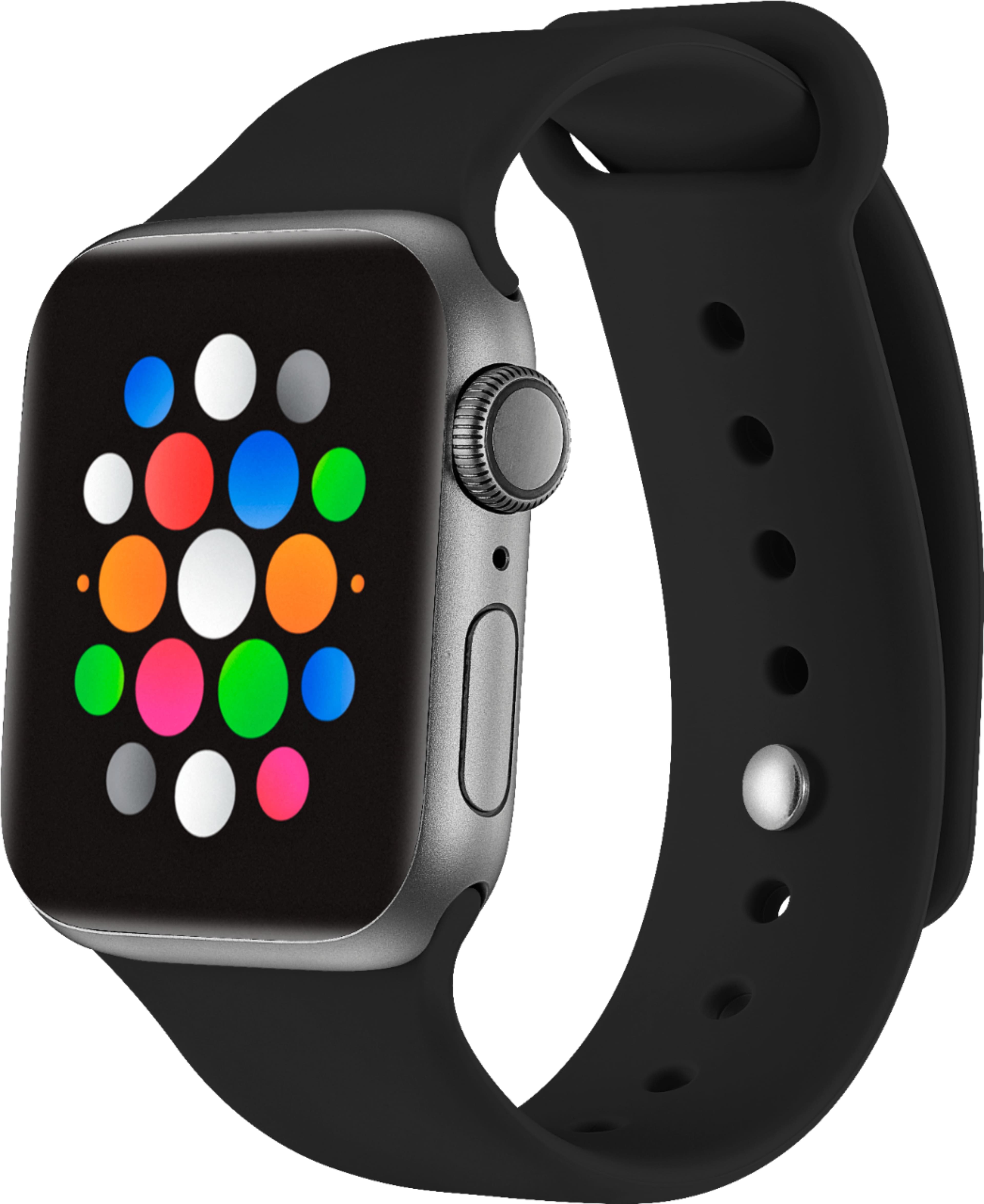 Alt View 11. Modal™ - Silicone Band for Apple Watch 38mm, 40mm, 41mm and Apple Watch Series 8 41mm - Black.