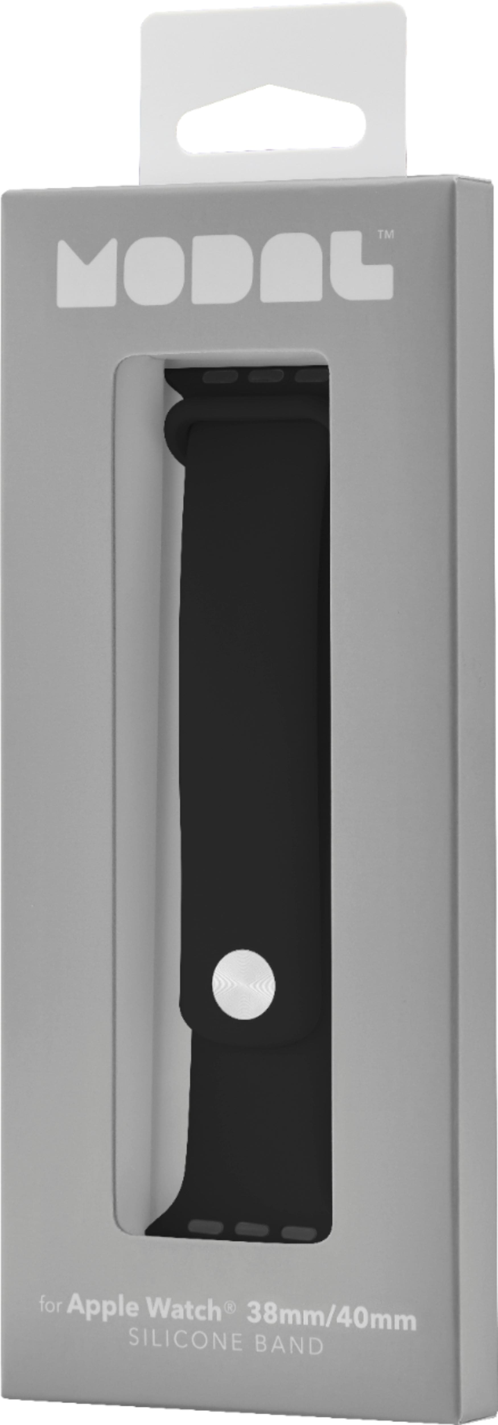 Alt View 14. Modal™ - Silicone Band for Apple Watch 38mm, 40mm, 41mm and Apple Watch Series 8 41mm - Black.