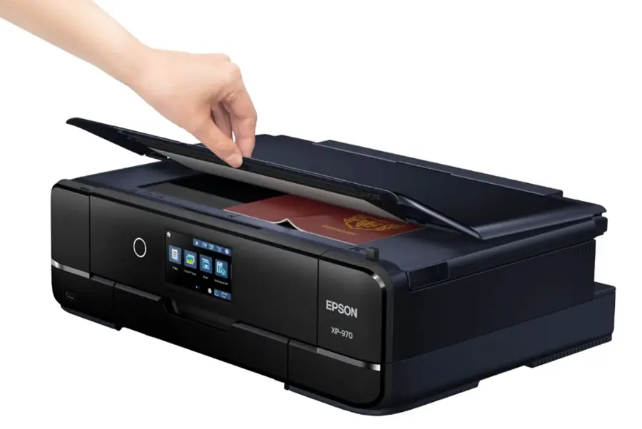 Alt View 19. Epson - Expression Photo XP-970 Wireless All-In-One Printer - Black.