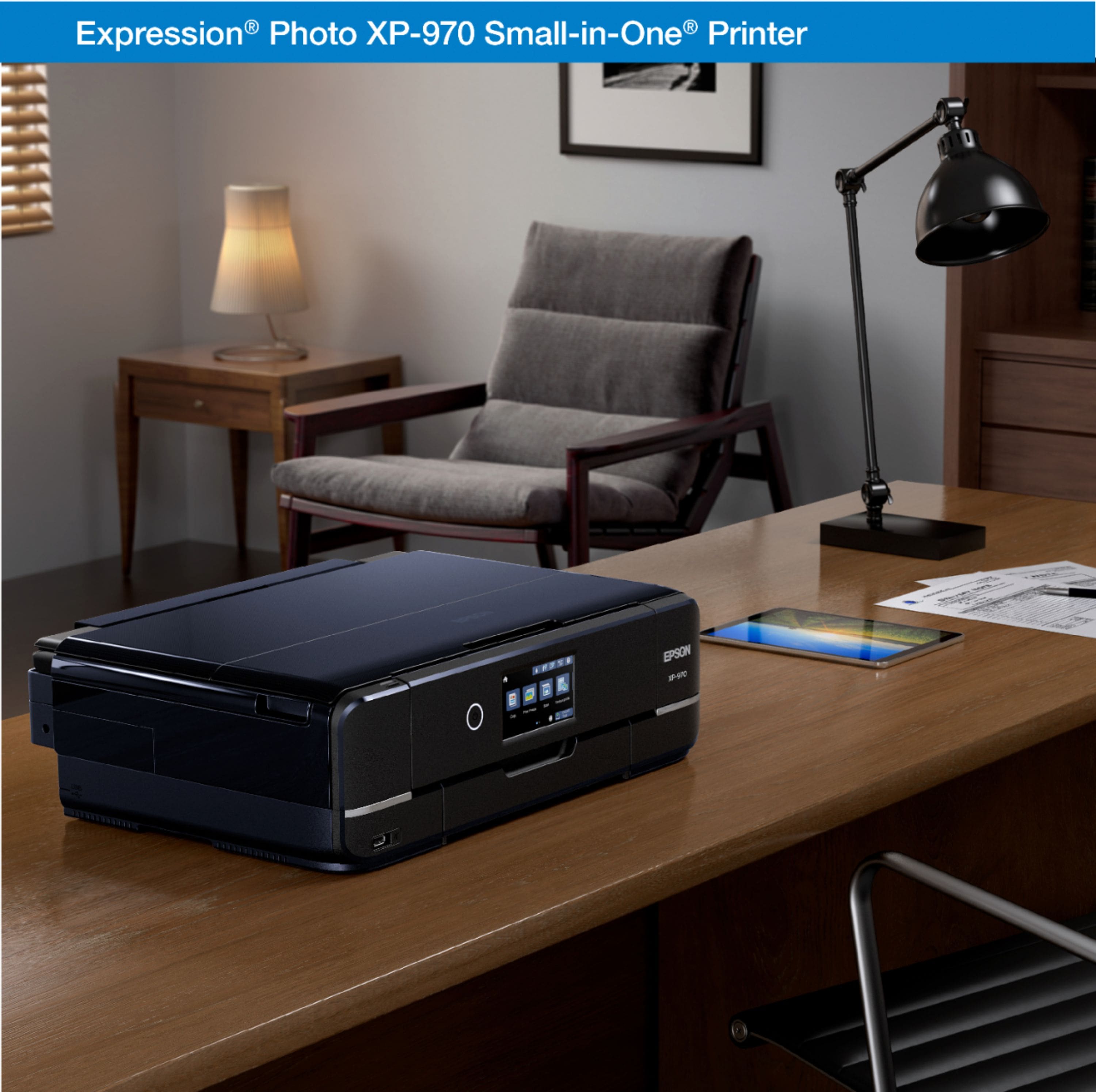 Alt View 25. Epson - Expression Photo XP-970 Wireless All-In-One Printer - Black.