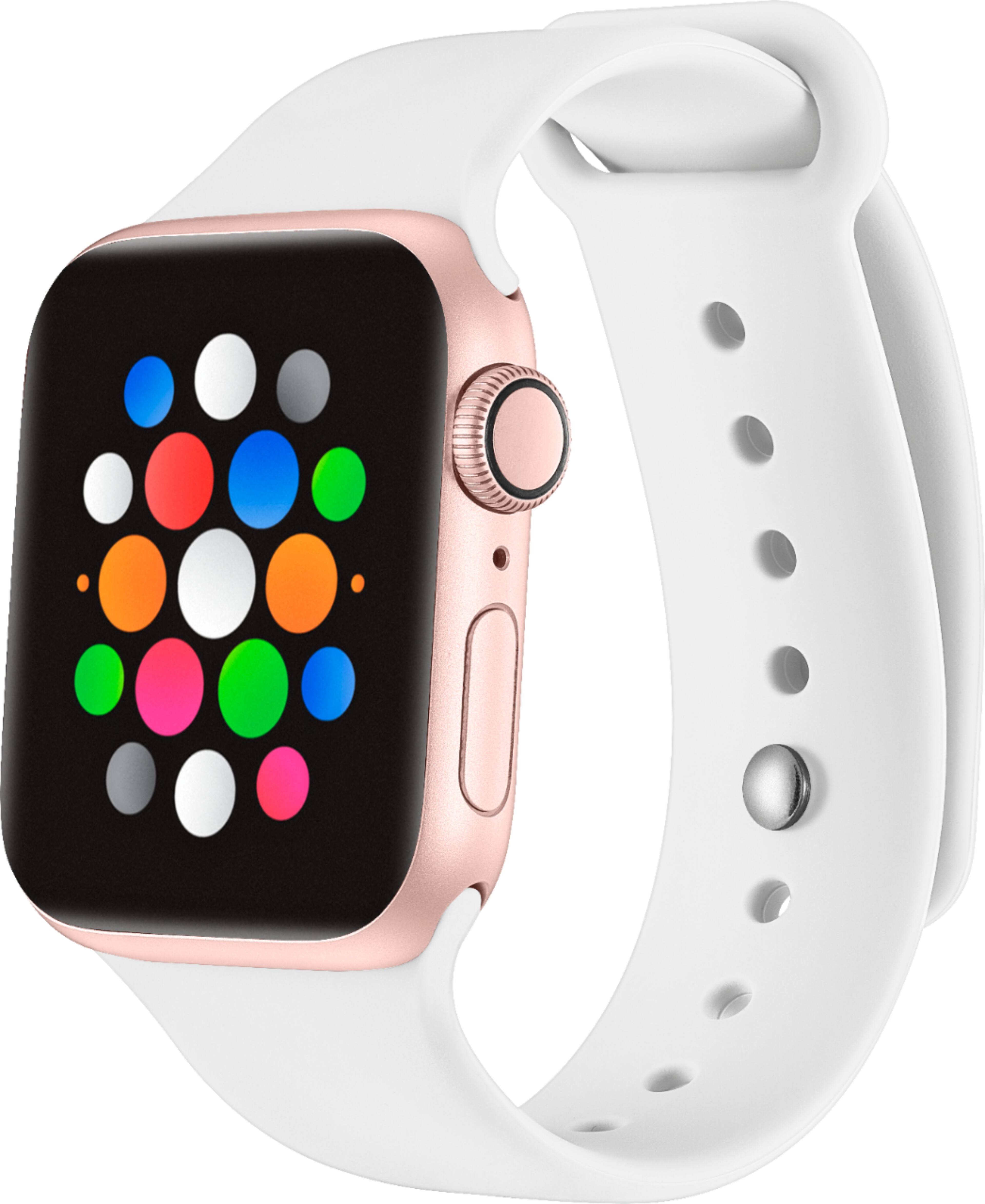 Alt View 11. Modal™ - Silicone Band for Apple Watch 38mm, 40mm, 41mm and Apple Watch Series 8 41mm - Pure White.