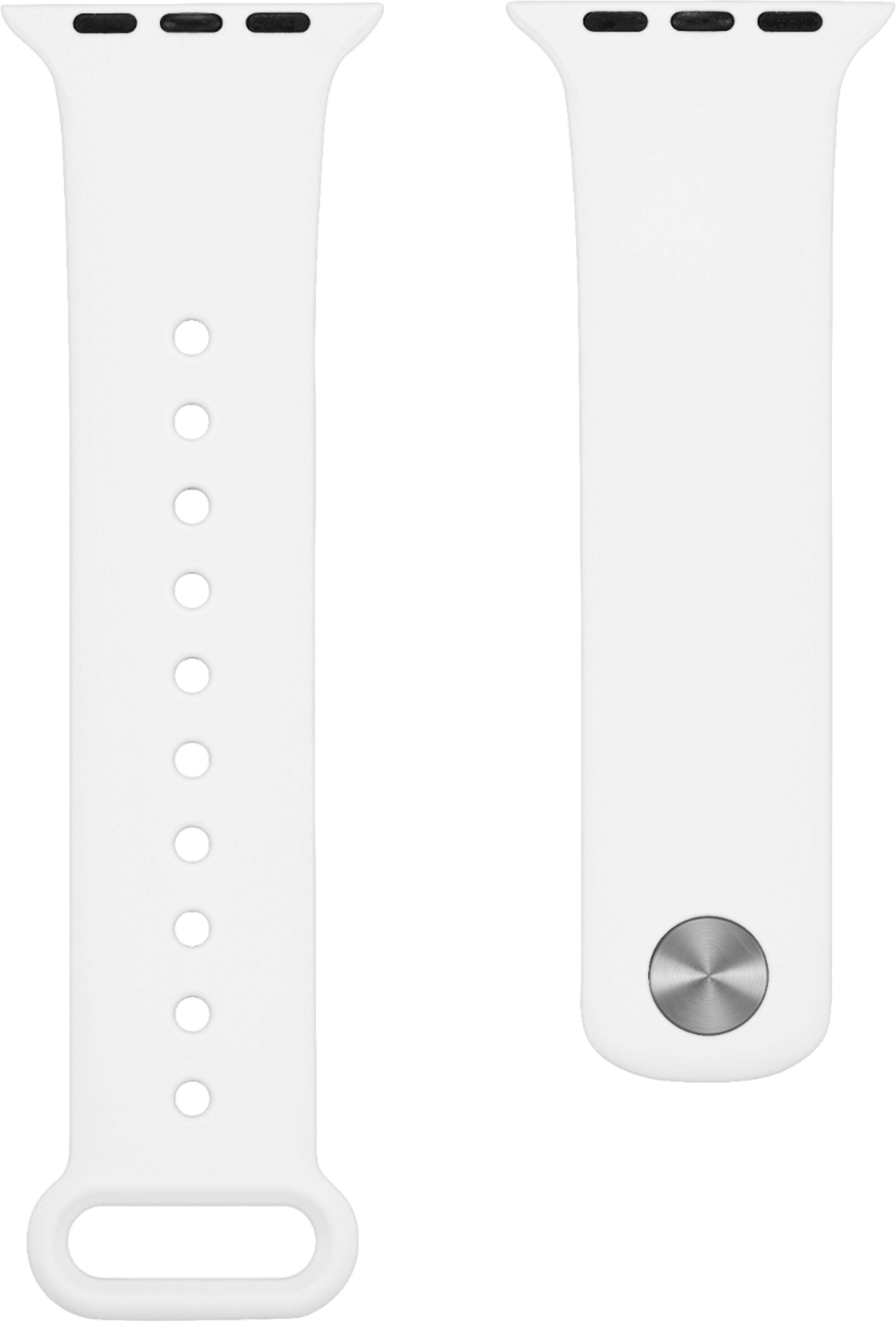 Left. Modal™ - Silicone Band for Apple Watch 38mm, 40mm, 41mm and Apple Watch Series 8 41mm - Pure White.