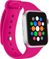 Modal™ - Silicone Band for Apple Watch 38mm, 40mm, 41mm and Apple Watch Series 8 41mm - Neon Pink - Angle_Zoom