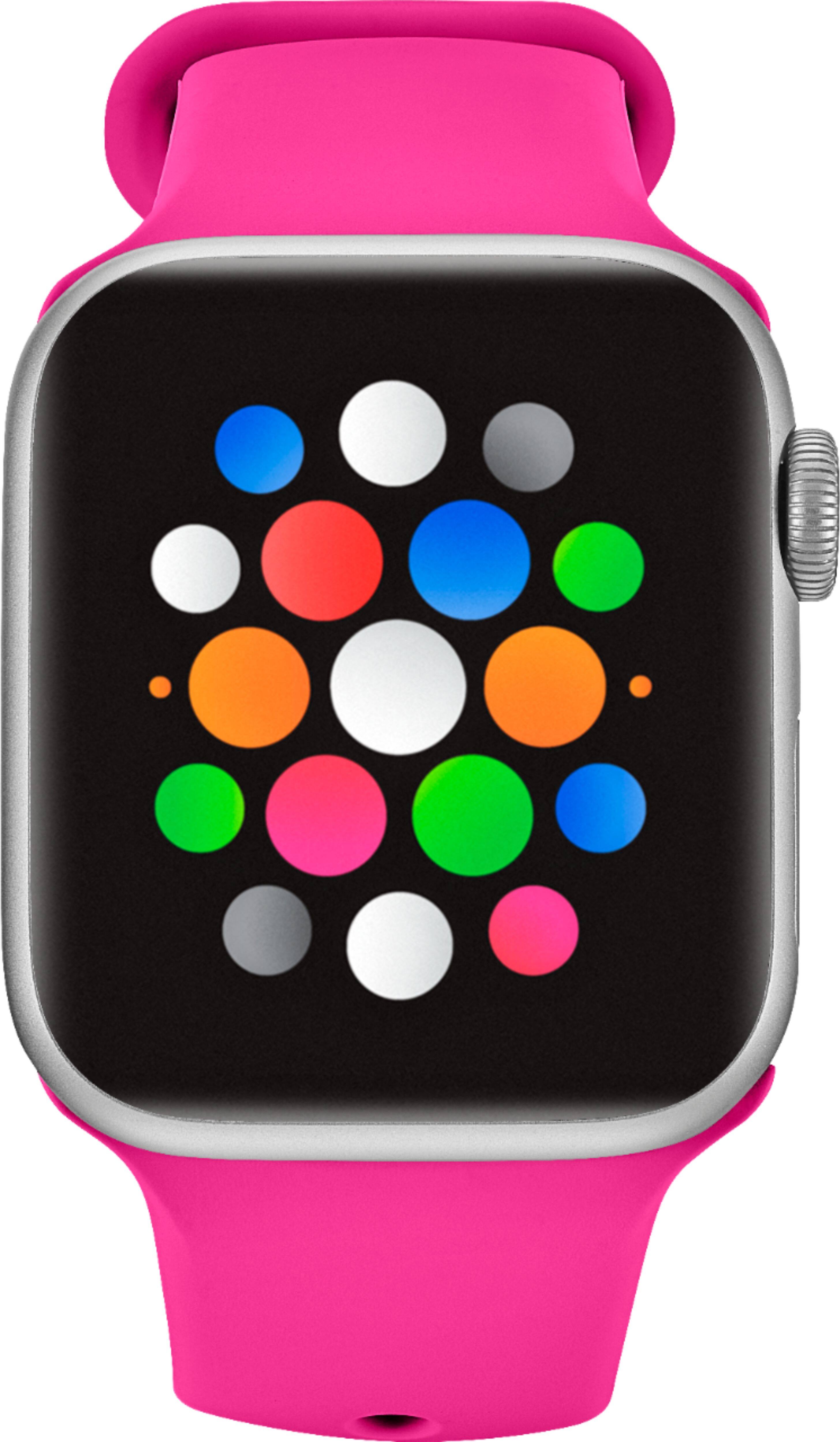 Alt View 11. Modal™ - Silicone Band for Apple Watch 38mm, 40mm, 41mm and Apple Watch Series 8 41mm - Neon Pink.