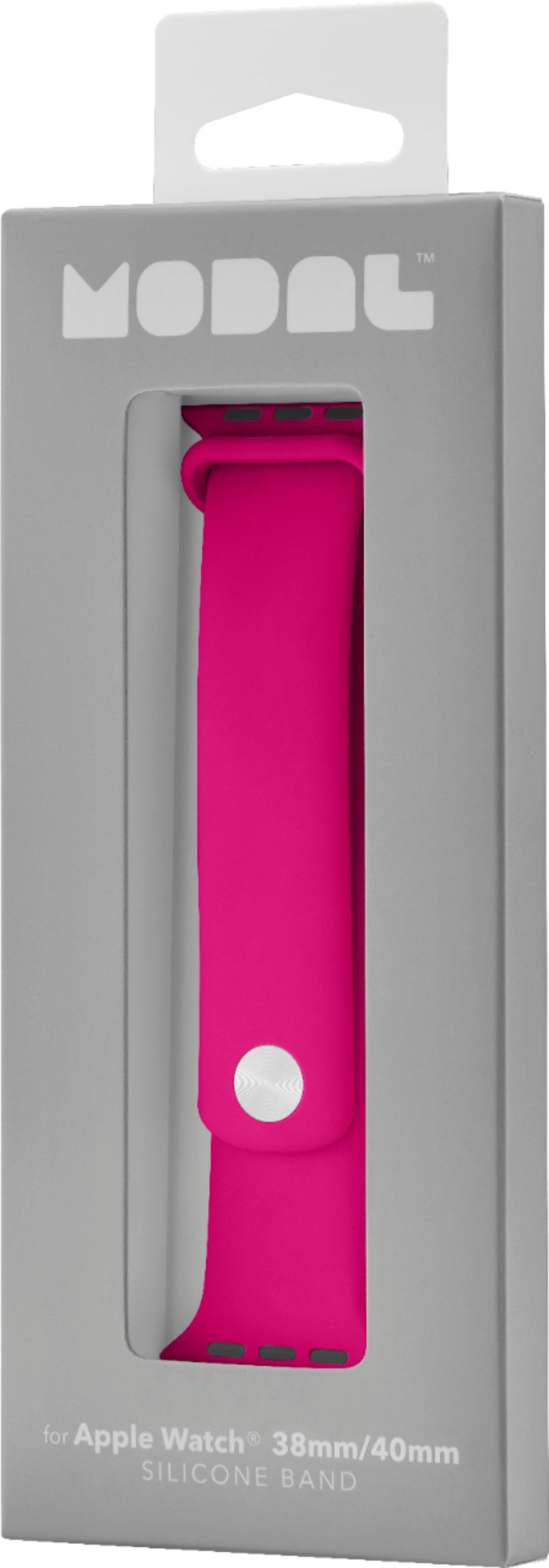 Alt View 14. Modal™ - Silicone Band for Apple Watch 38mm, 40mm, 41mm and Apple Watch Series 8 41mm - Neon Pink.