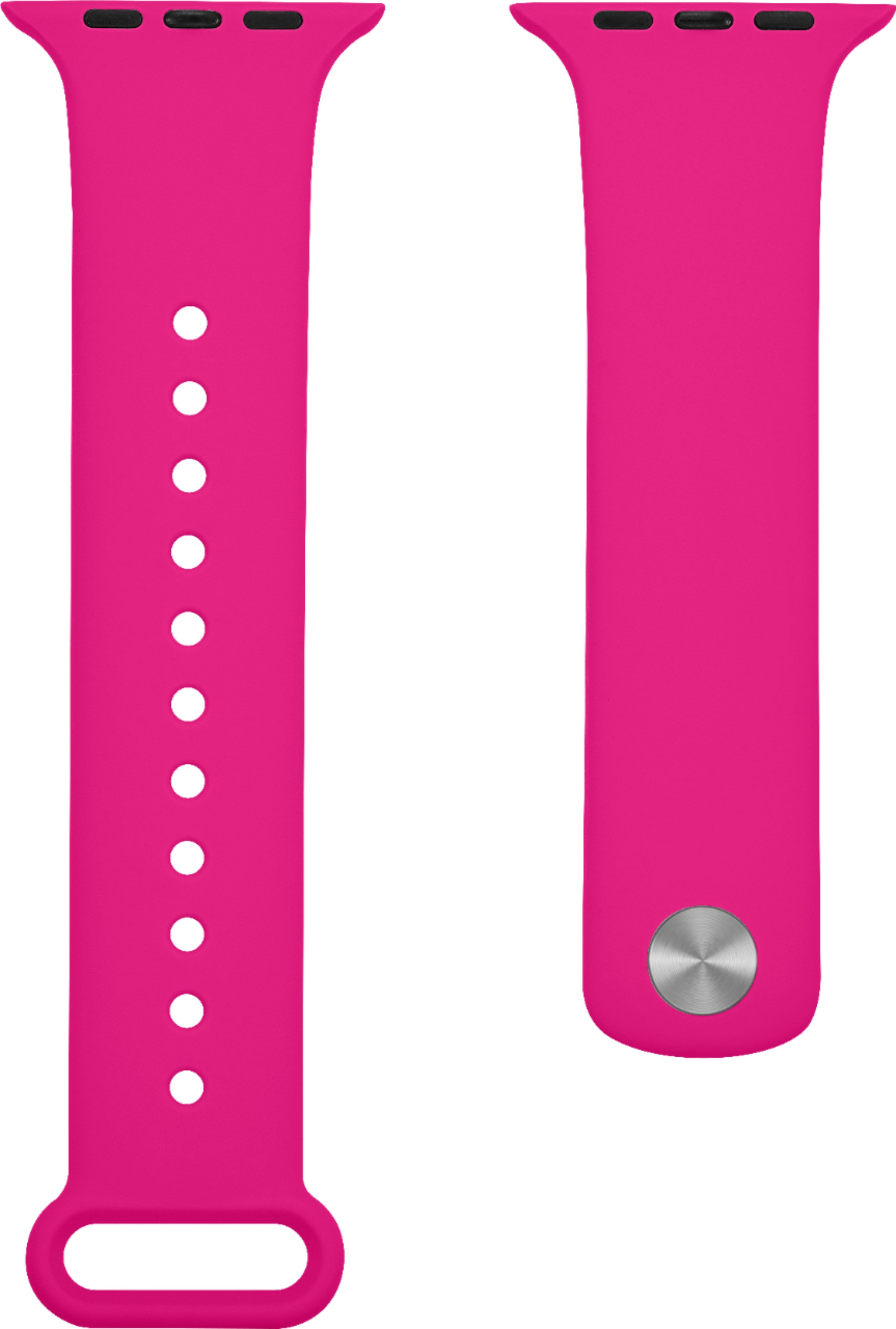 Alt View 11. Modal™ - Silicone Band for Apple Watch 42, 44, 45mm (Series 1-8) and Apple Watch Ultra 49mm - Neon Pink.