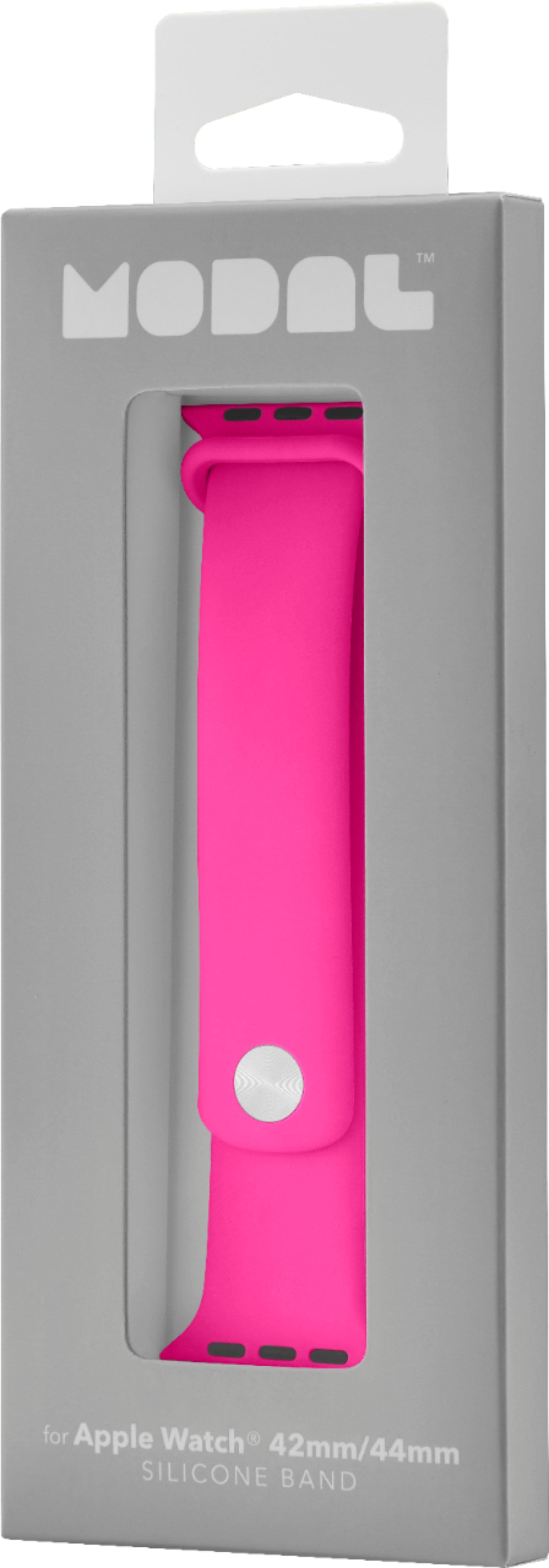 Alt View 14. Modal™ - Silicone Band for Apple Watch 42, 44, 45mm (Series 1-8) and Apple Watch Ultra 49mm - Neon Pink.