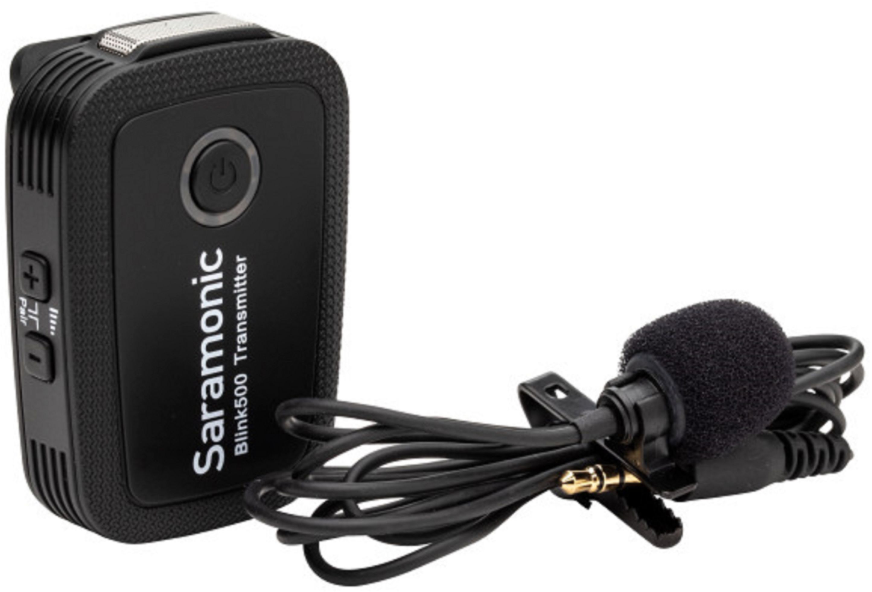 Left View: Saramonic - 2.4 GHz 2-Person Wireless Clip-On Mic System w/ Lavs & Lightning Receiver iPhone & iPad (Blink 500 B4)