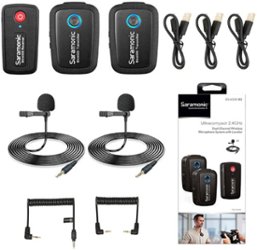 Saramonic - Ultracompact 2.4 GHz 2-Person Wireless Clip-On Mic System w/ Lavs for Cameras & Mobile (Blink 500 B2) - Front_Zoom