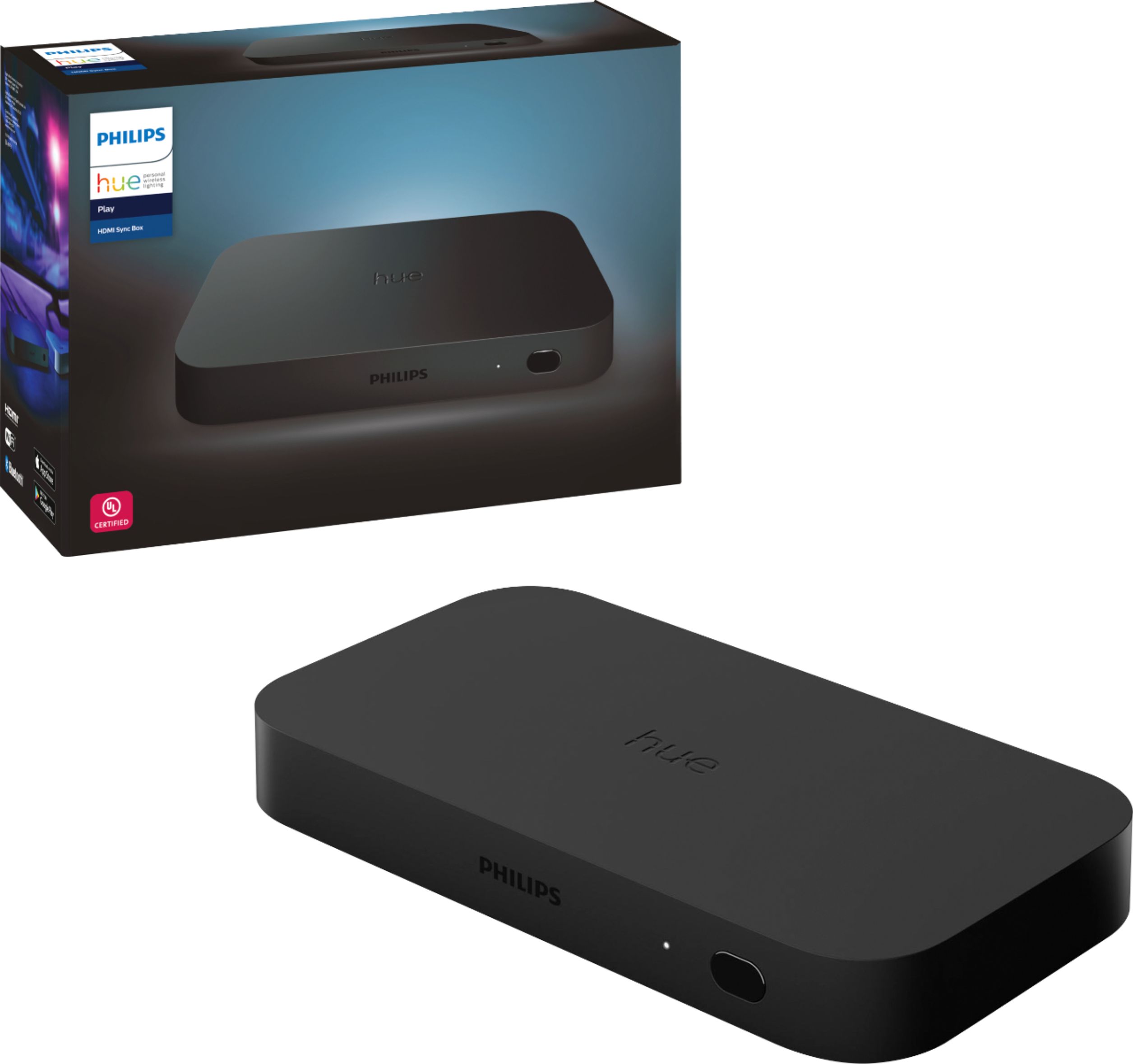 Black for sale online 555227 Philips Hue Play HDMI Sync Box 