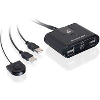 IOGEAR - 2x4 USB 2.0 Peripheral Sharing Switch - Black - Front_Zoom